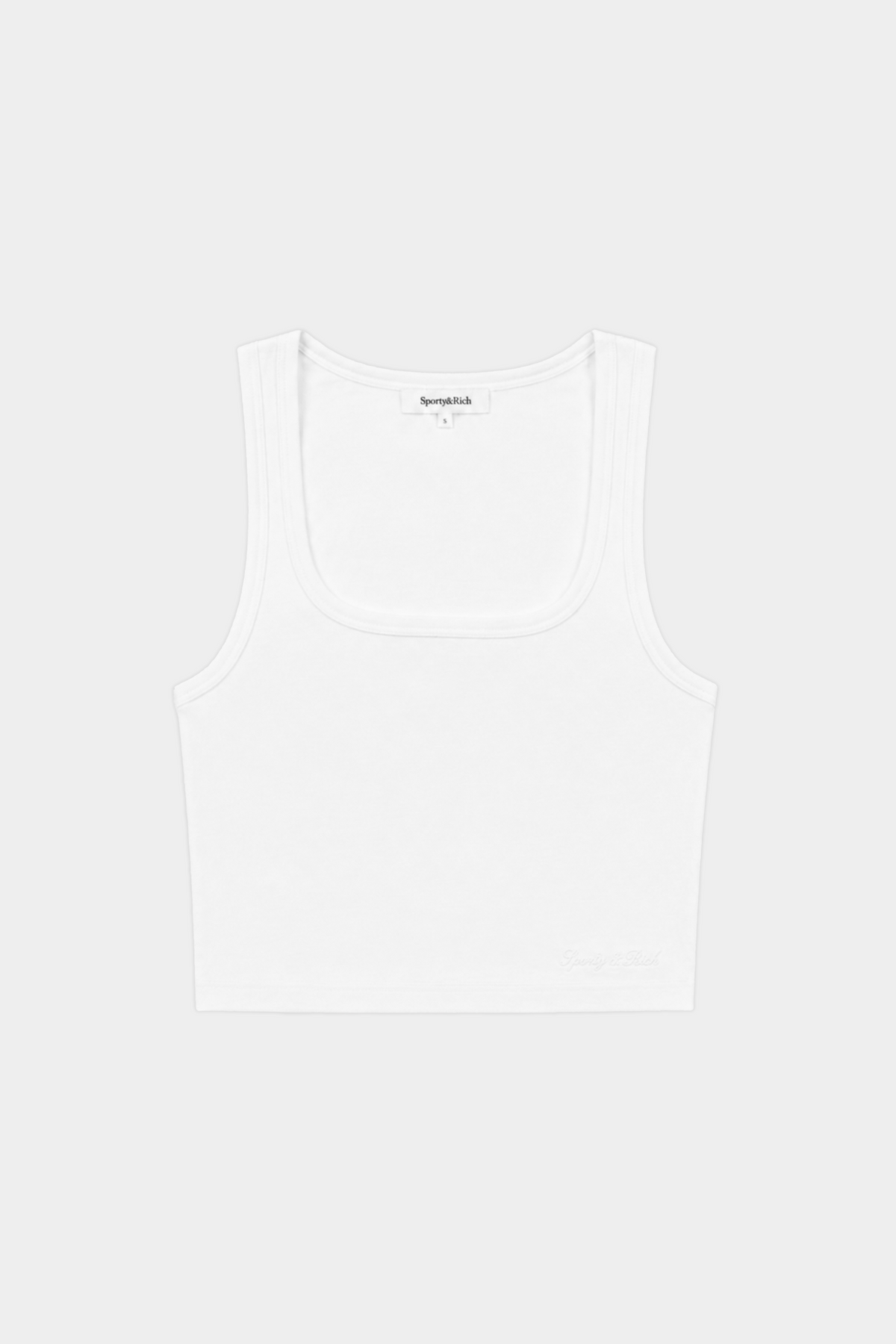 Colette Signature Logo Baby Tank White | Sporty & Rich at Désordre