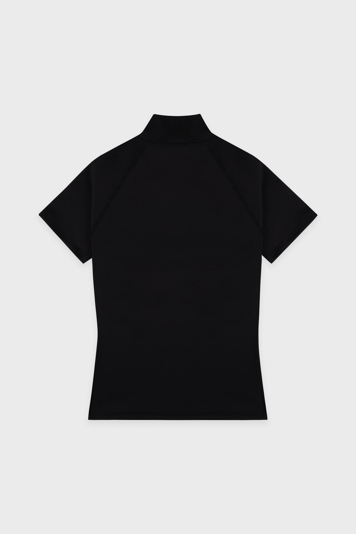 Fifi Bold Logo Short Sleeve Sports Quarter Zip Black | Sporty & Rich at Désordre