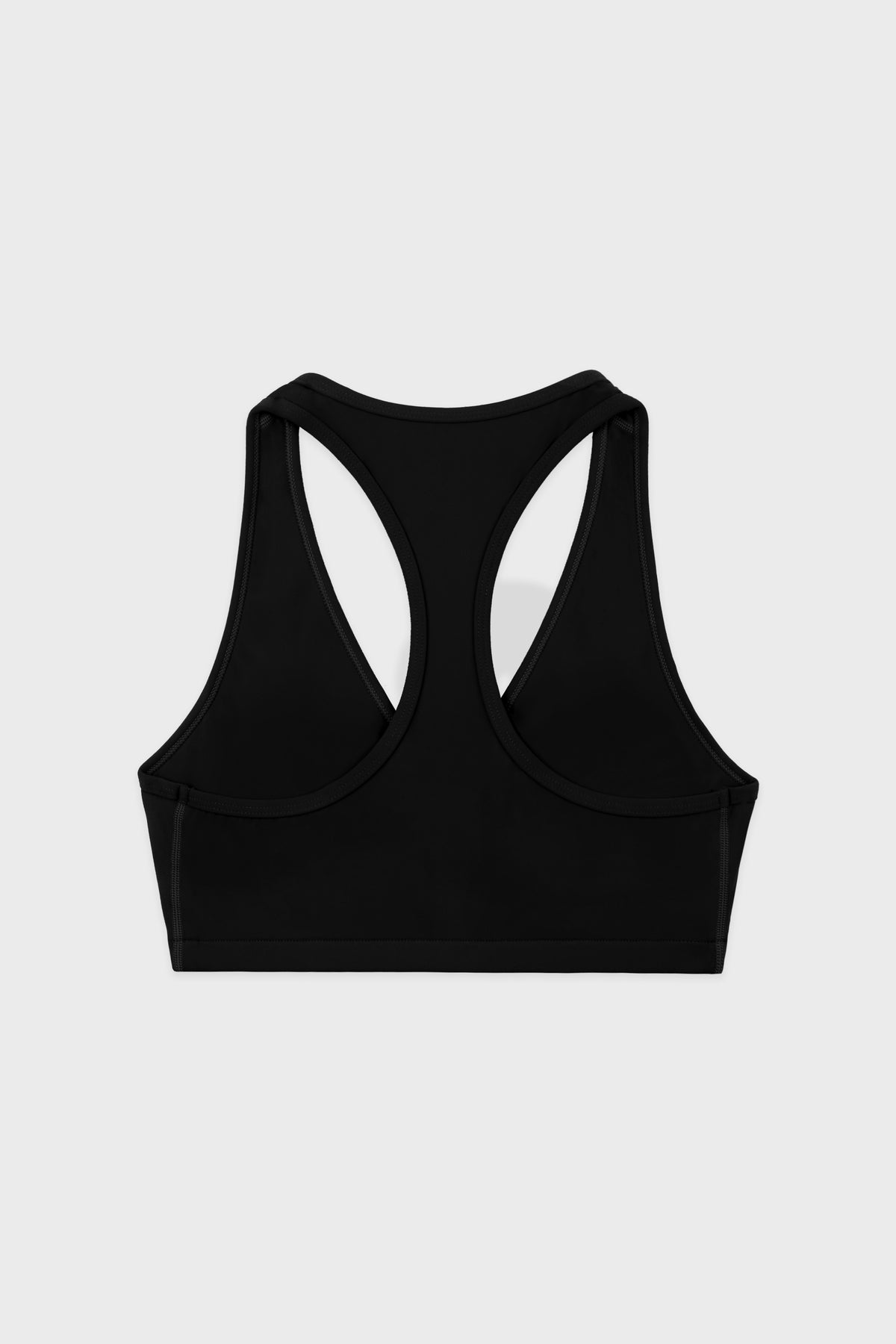 Federica Bold Logo V Neck Sports Bra Black | Sporty & Rich at Désordre