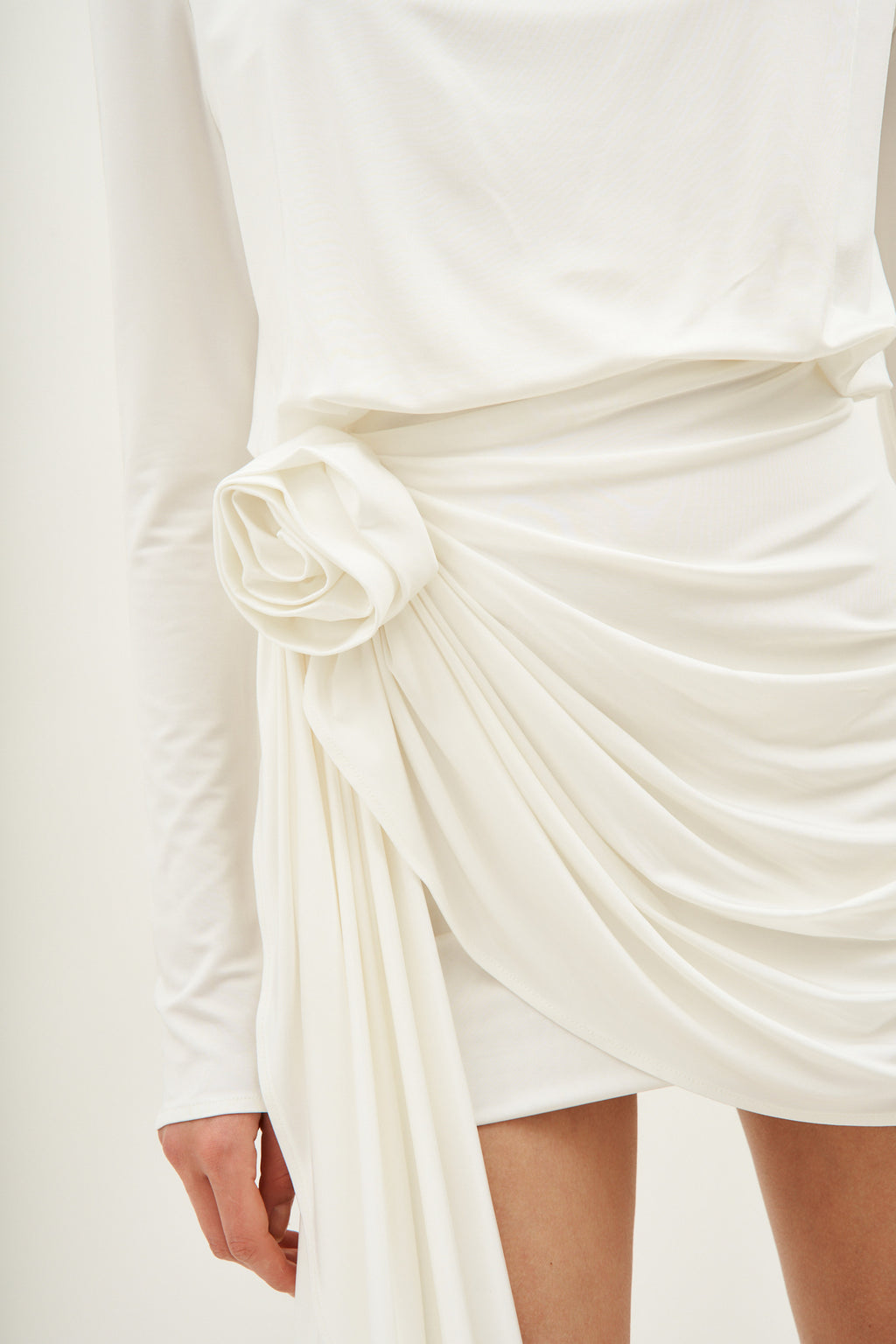 Long Sleeve White Mini Dress