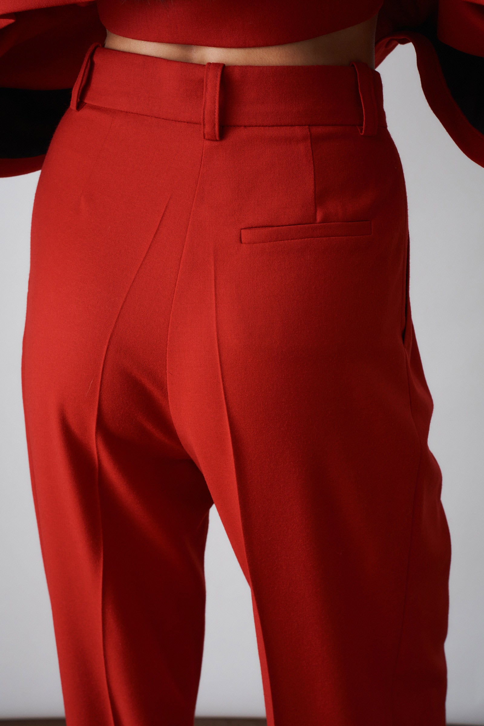 Red Wool Trousers