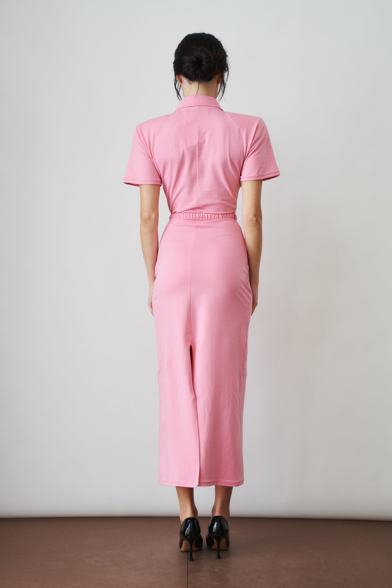 Long Polo Dress Pink