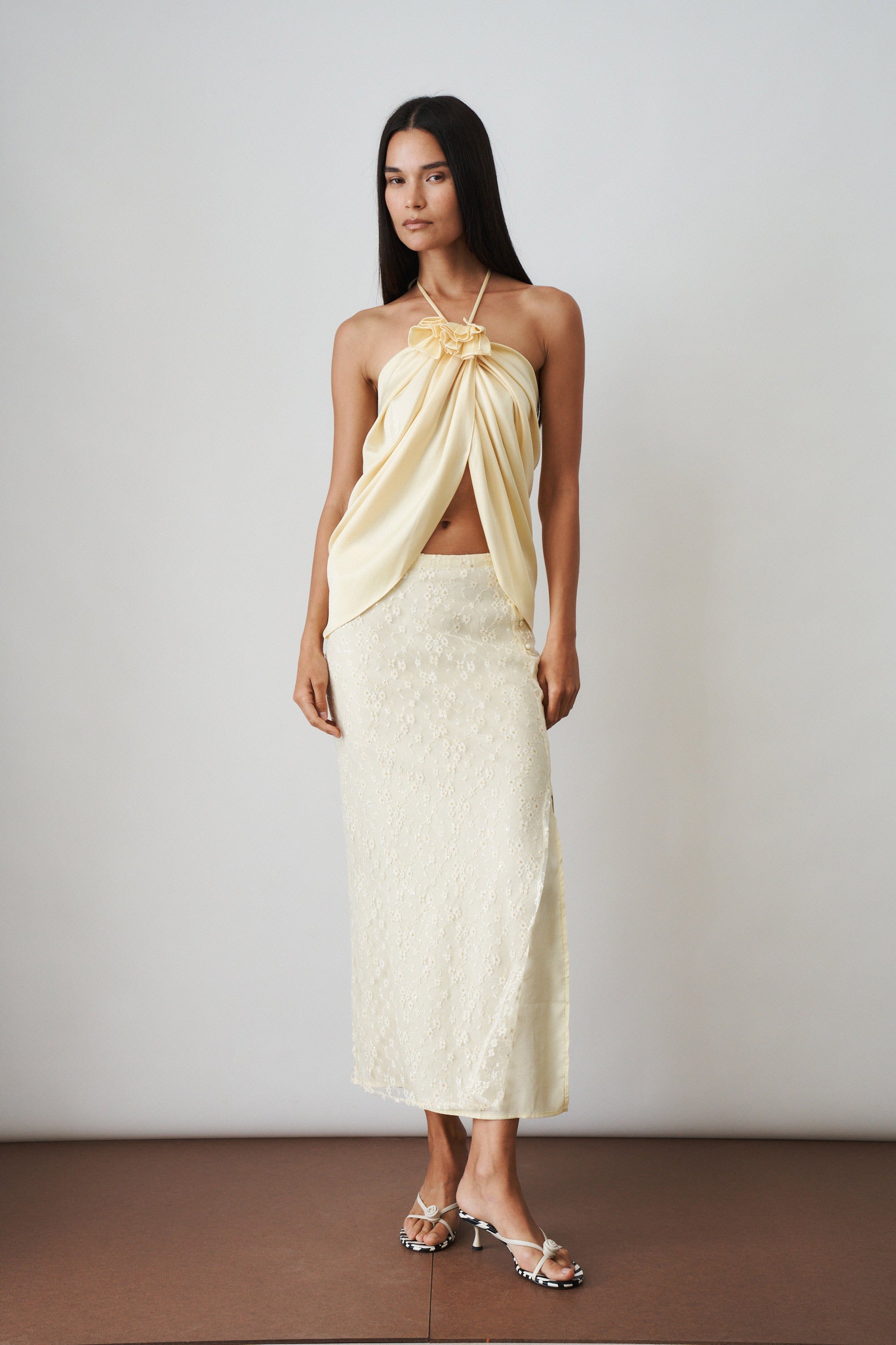 Hazel Sequin Lace Skirt