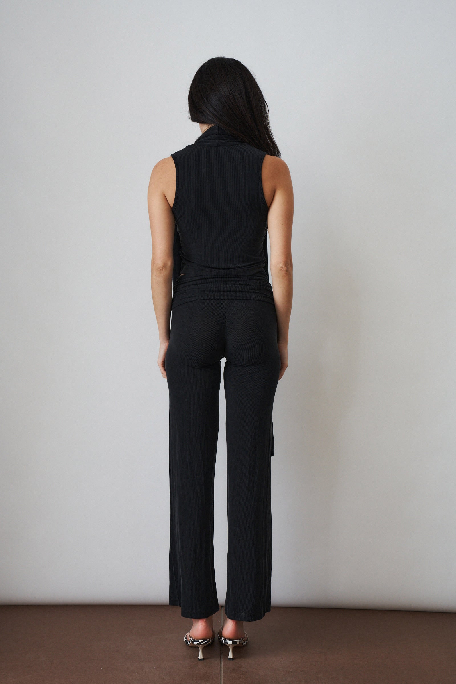 Ruched fold over pants