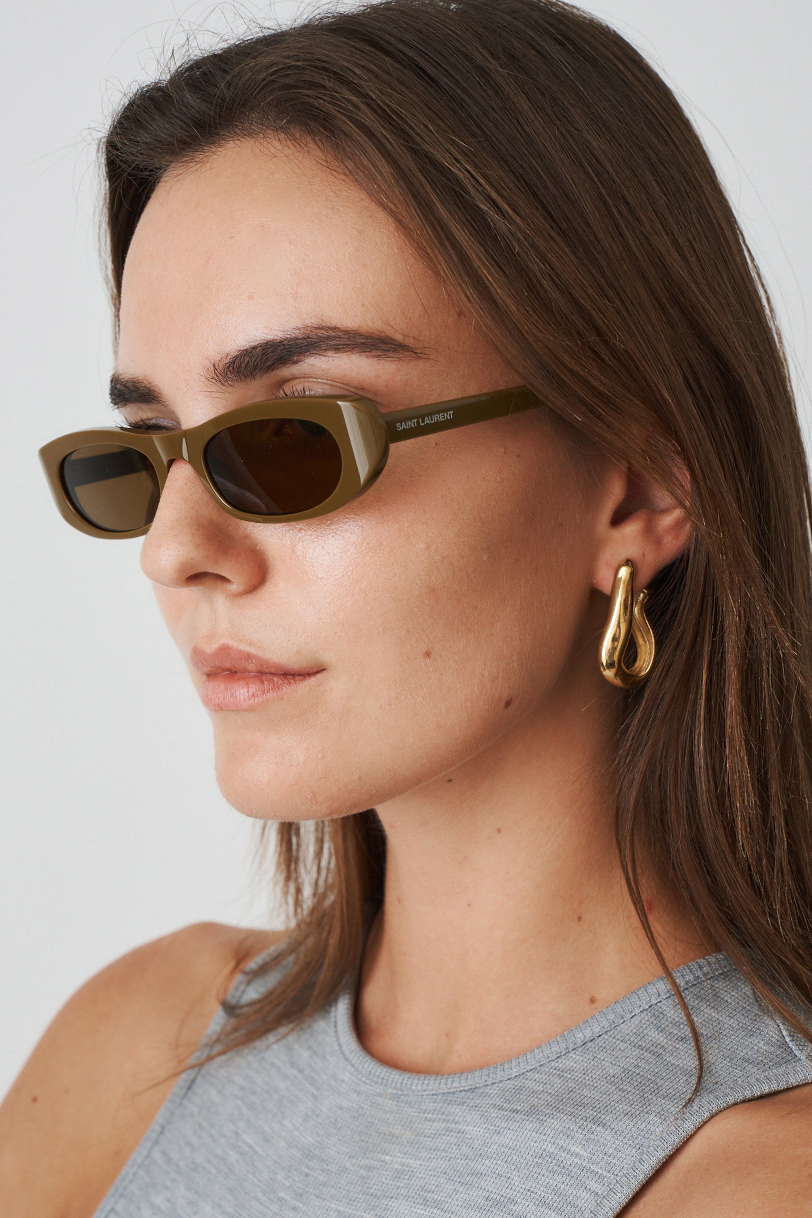 Shade Olive Oval Sunglasses