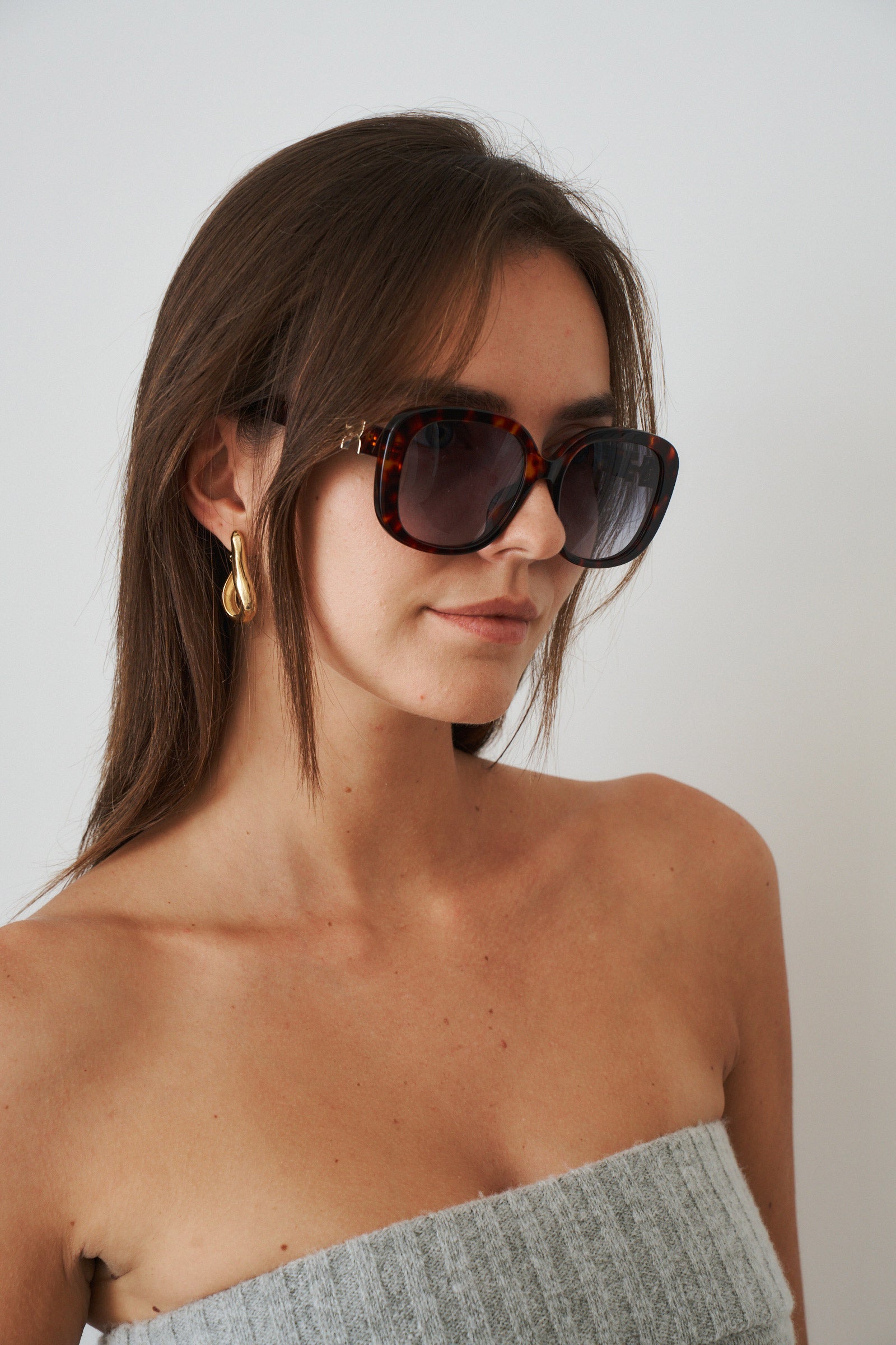 Tort Rectangle Sunglasses