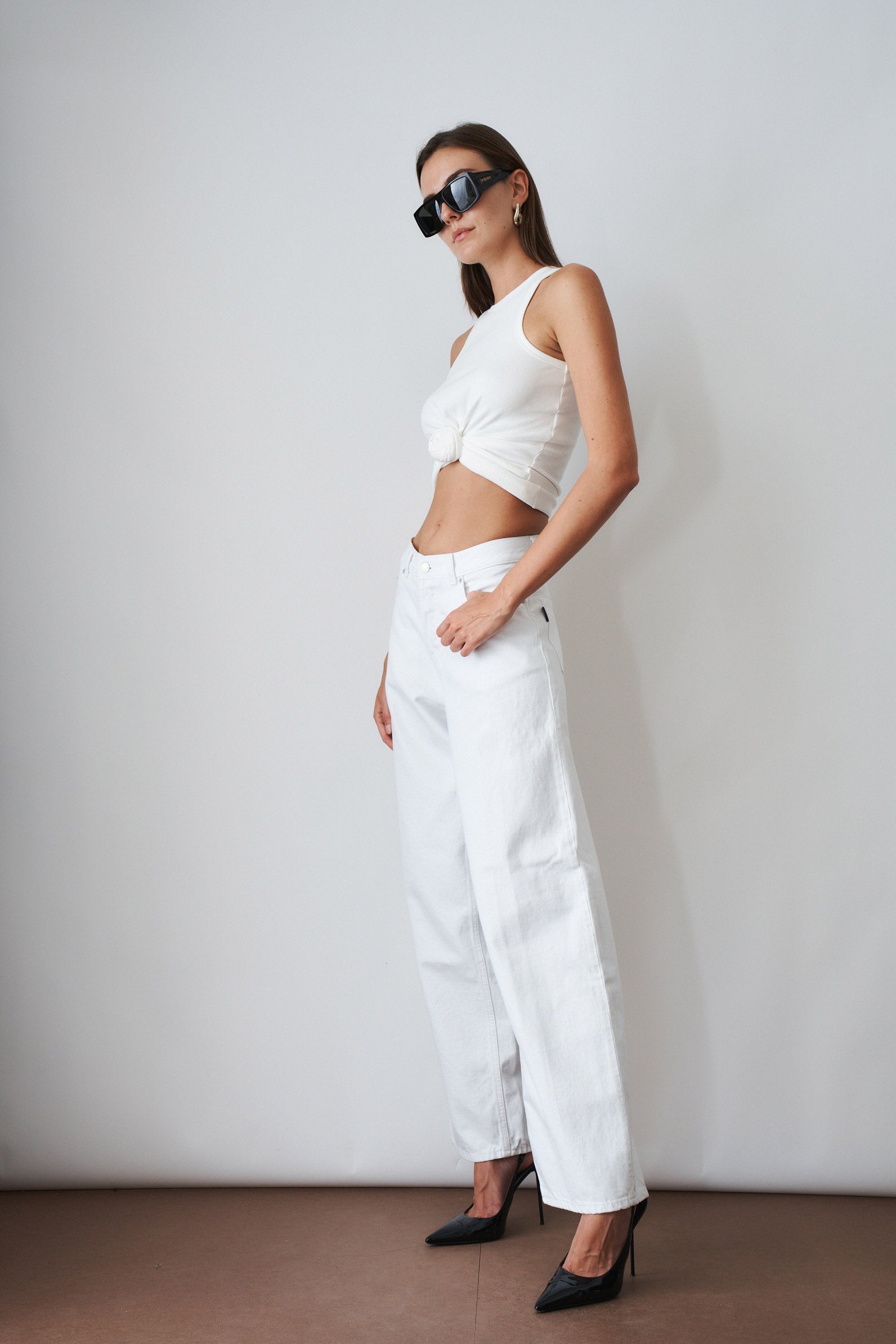 Knotted Tank Top Cream