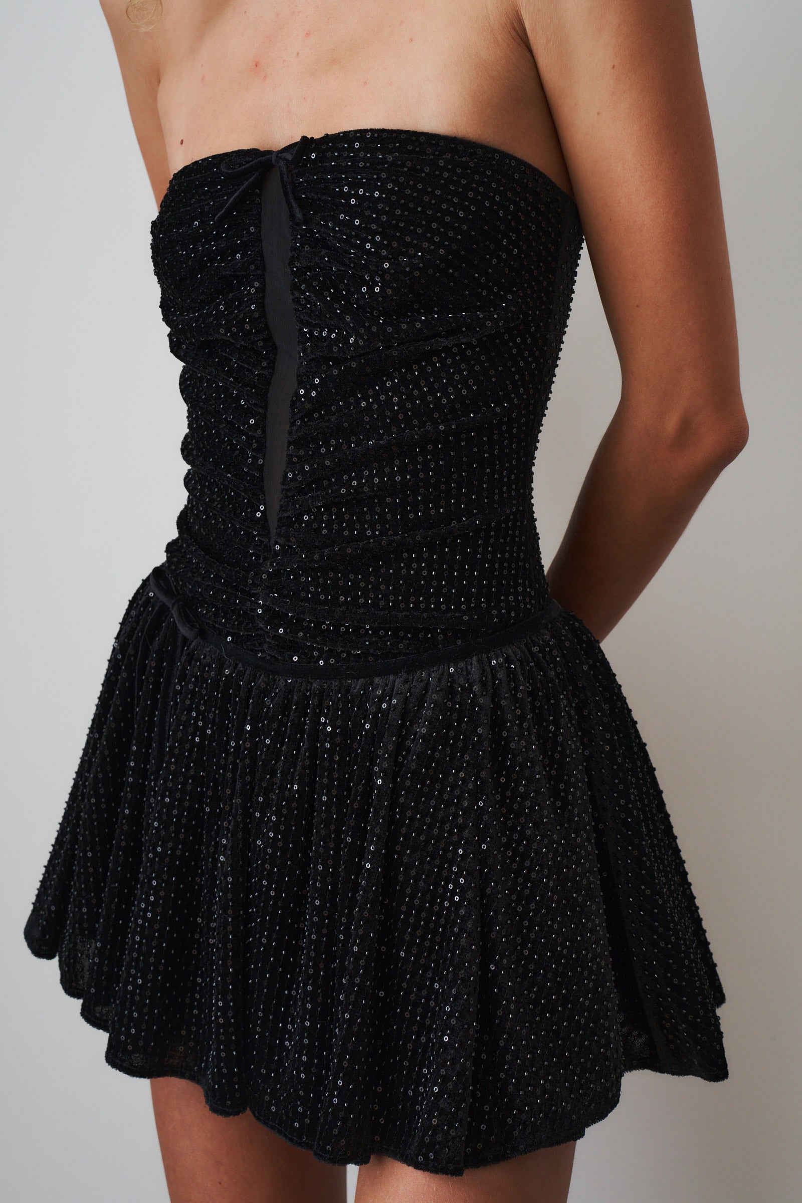 Audrey Sparkle Velvet Mini Dress