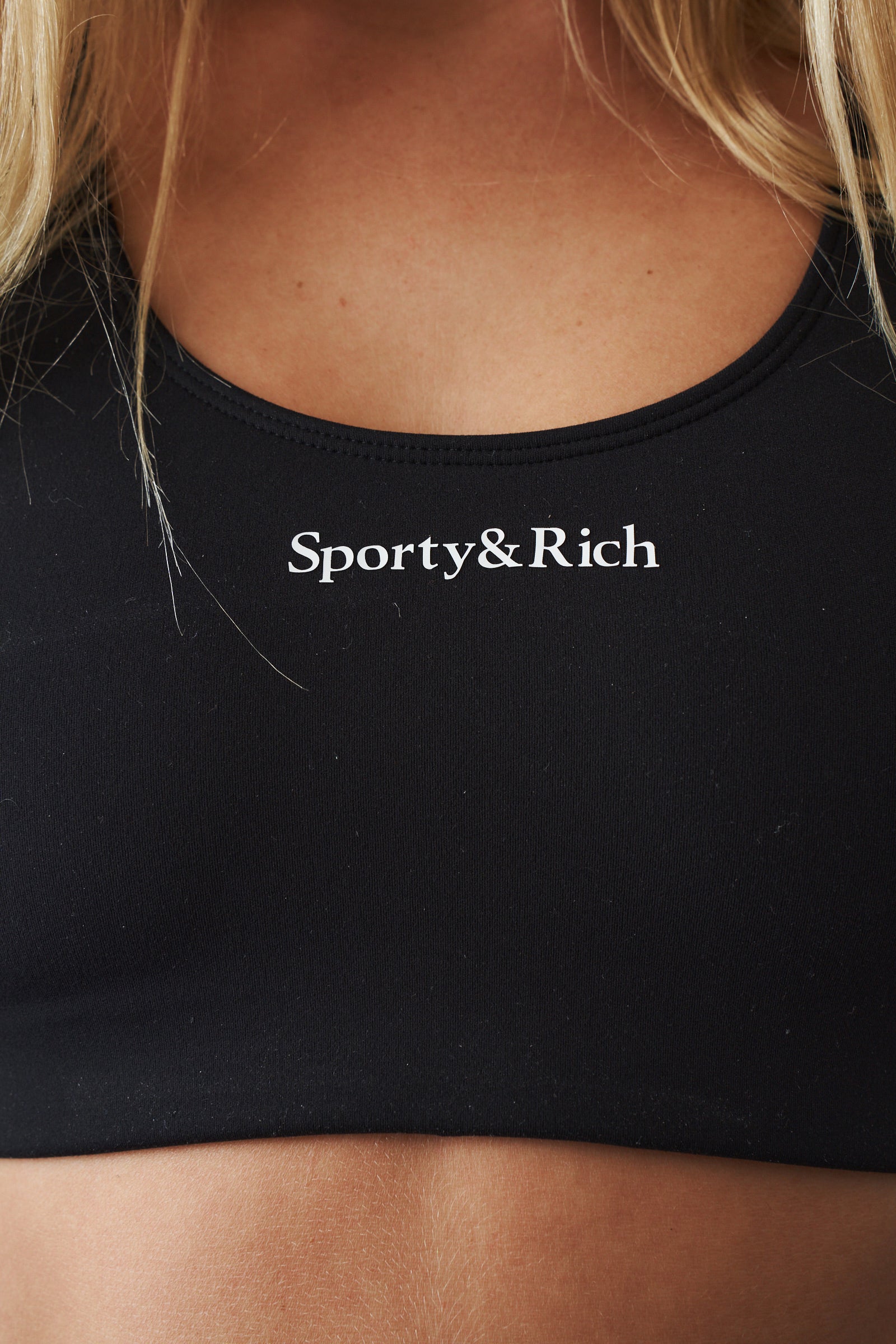Serif Logo Sports Bra