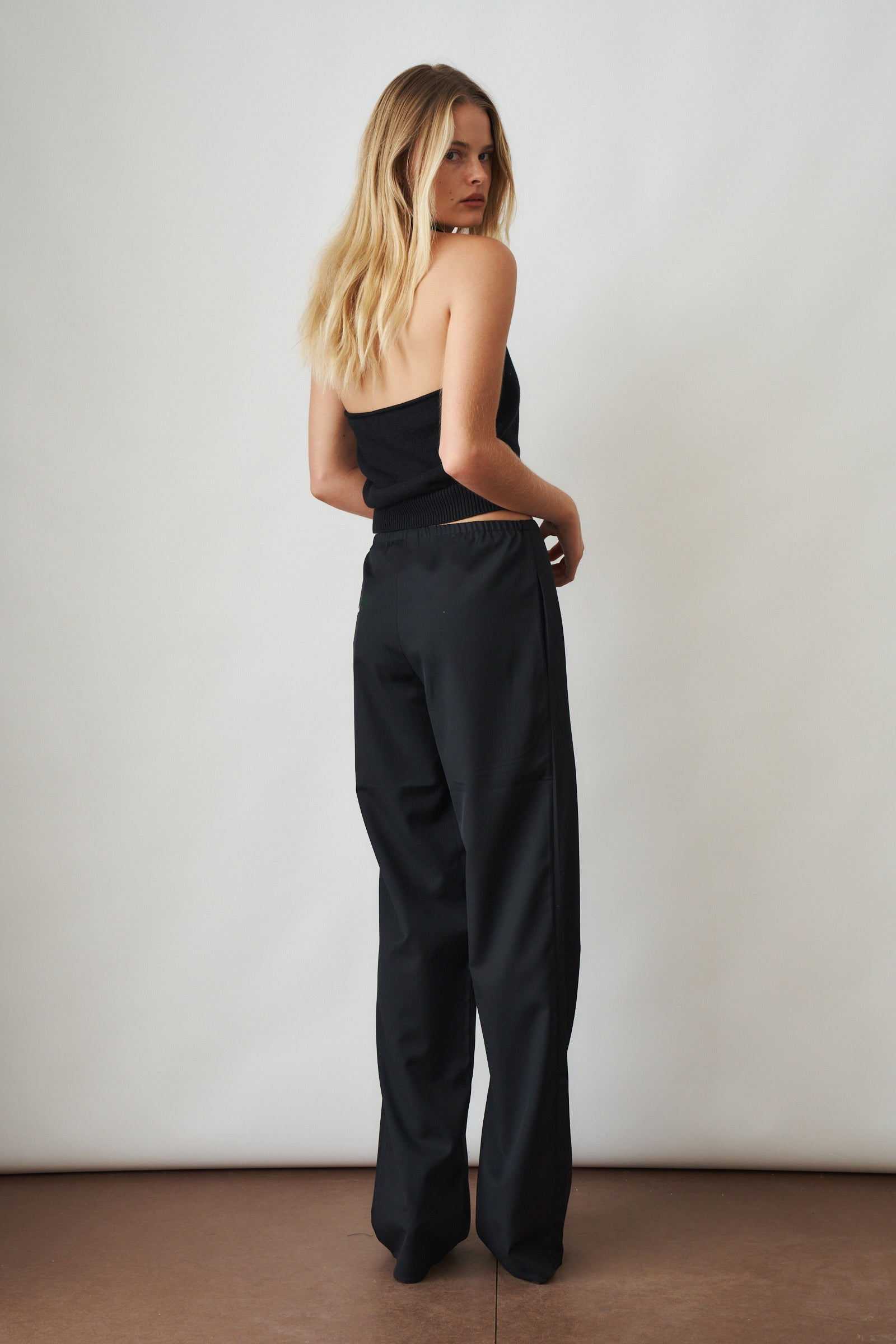 Knit Halter Top Black