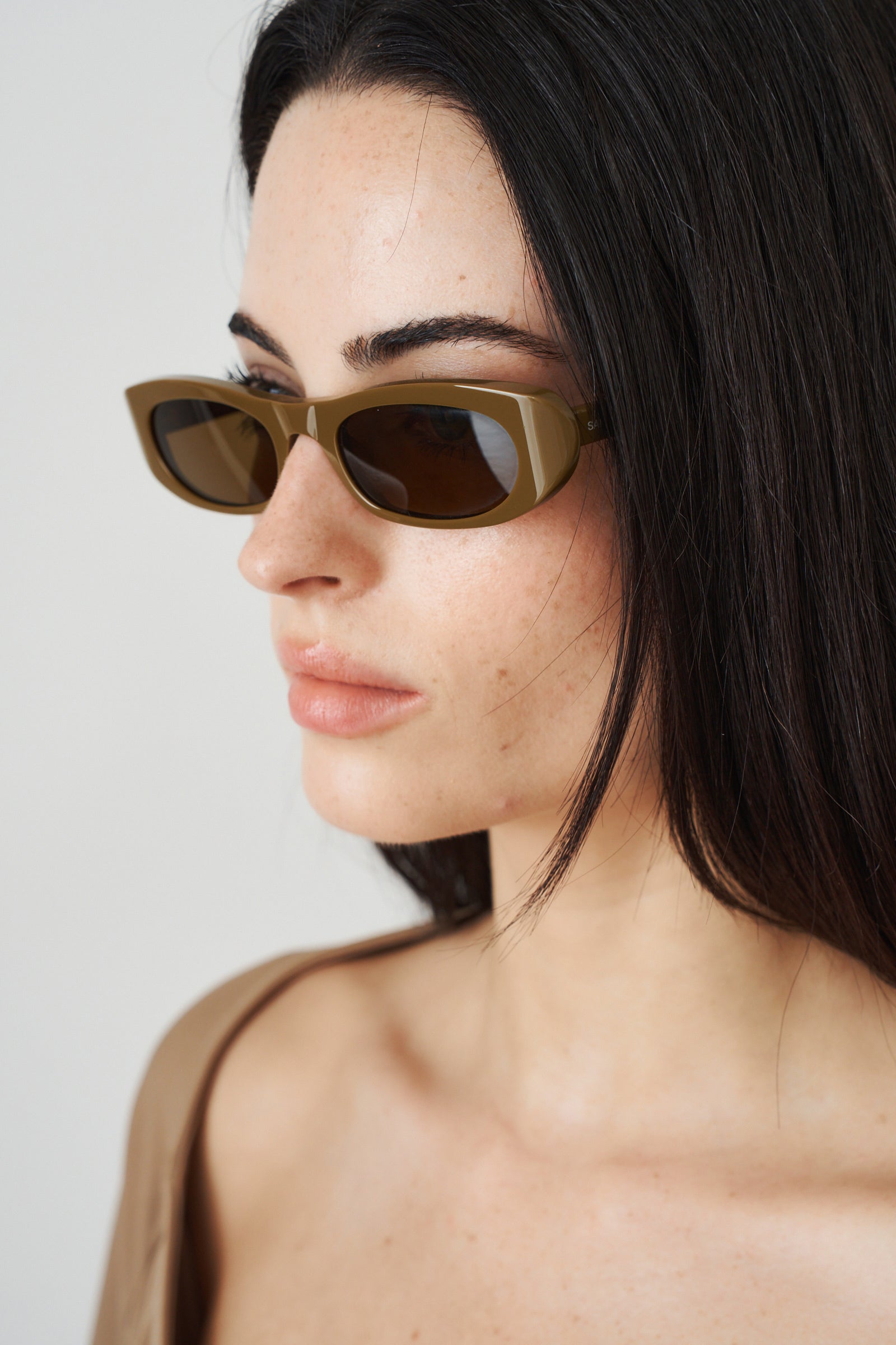 Shade Olive Oval Sunglasses