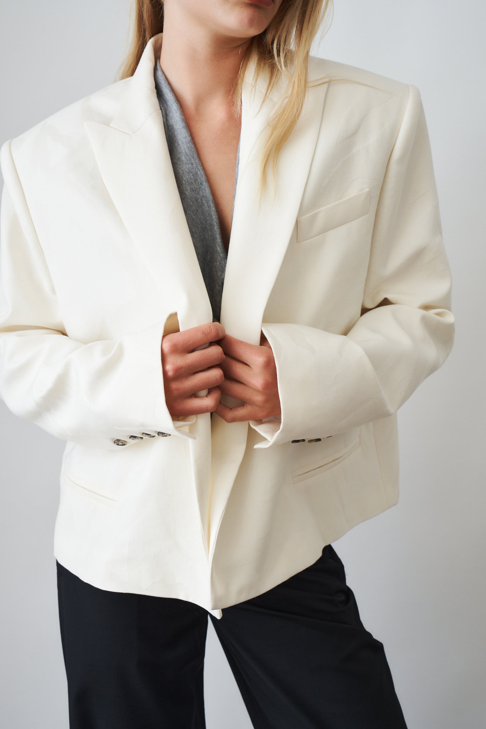 Classic Cream Boxy Blazer