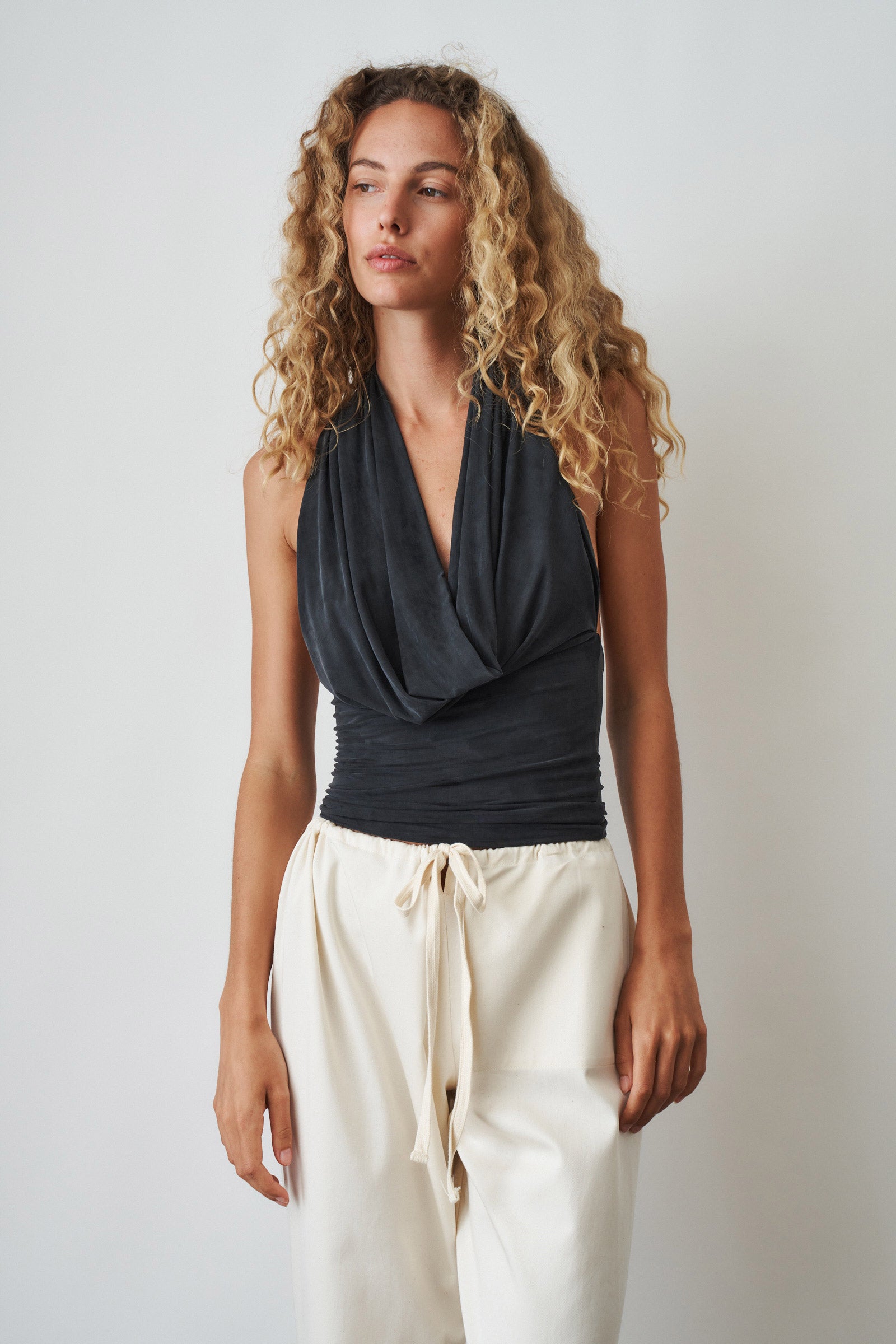 Viona Top Washed Charcoal