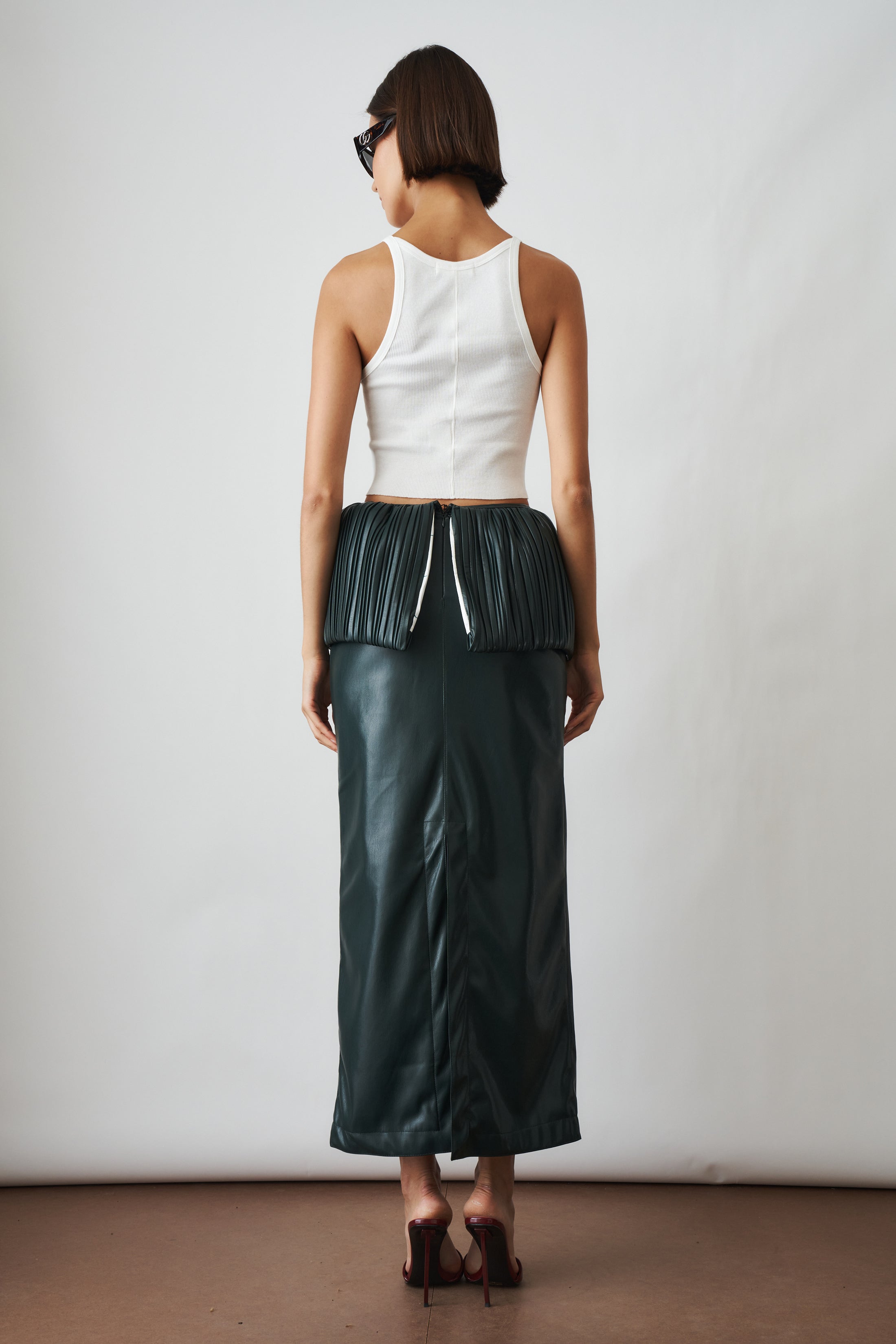 Cropped Rib Tank Ivory