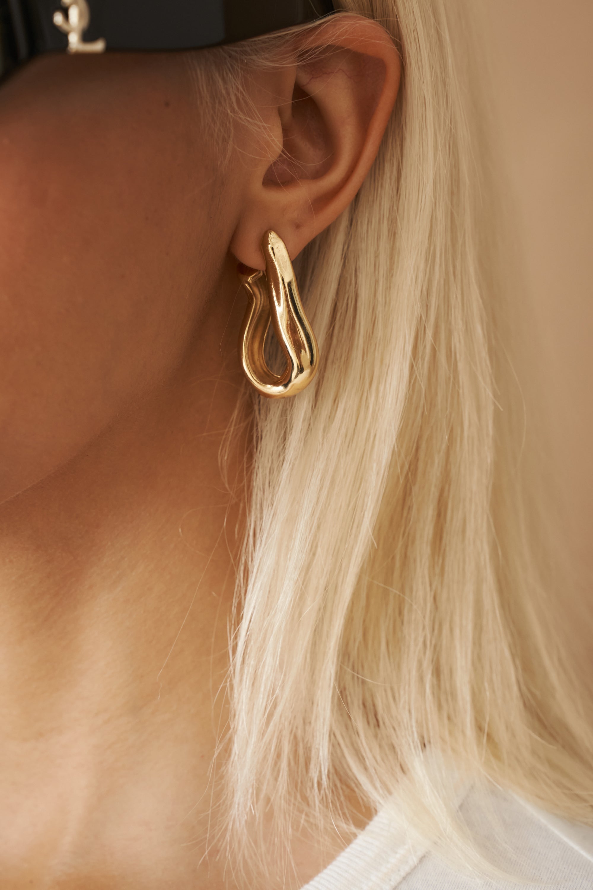 Wave Gold Earring