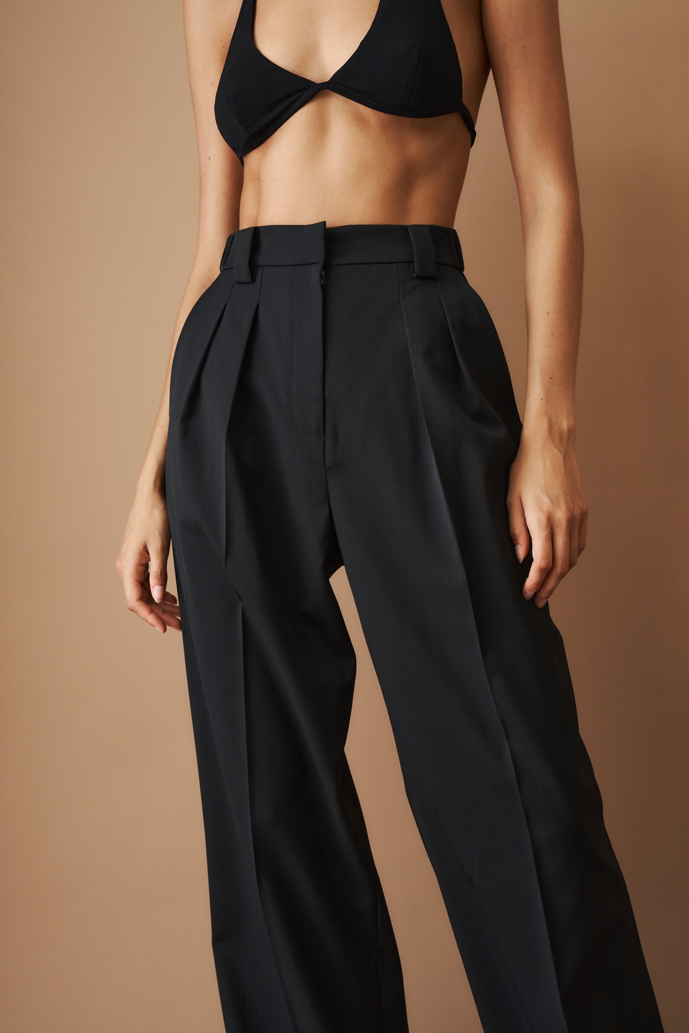Wool Pants Black