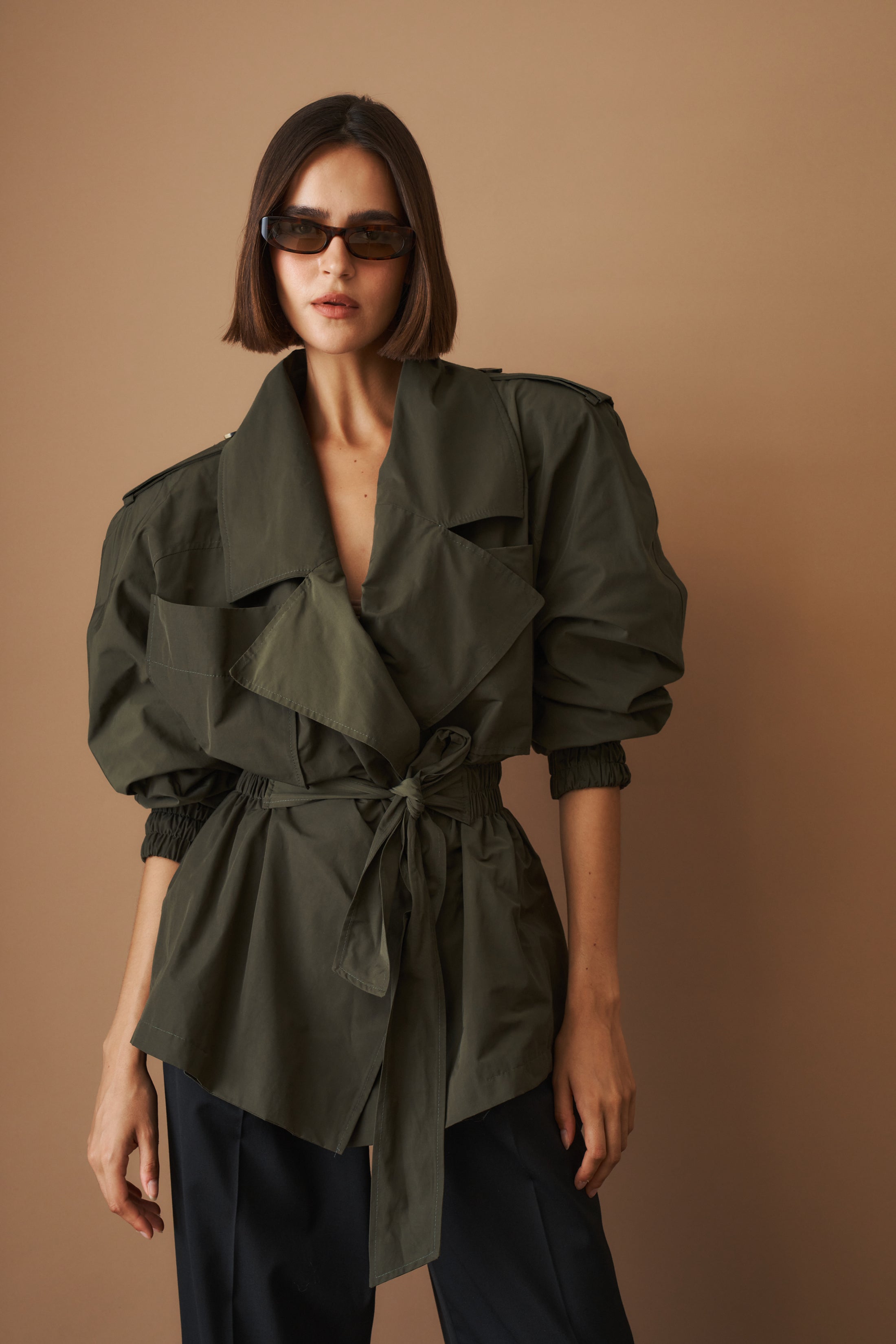 Our Trench Cotton Olive
