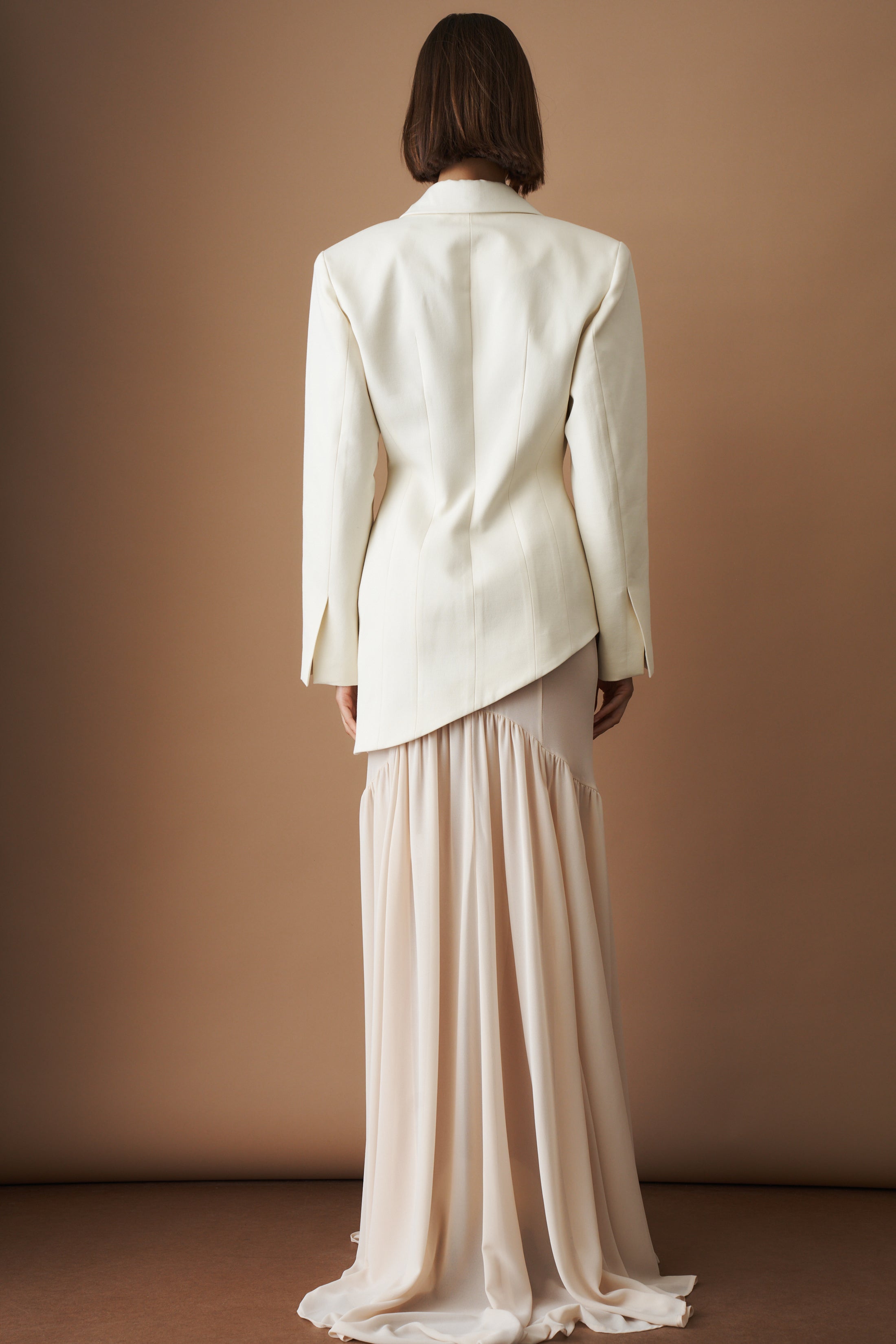 Asymmetric Blazer Eggshell
