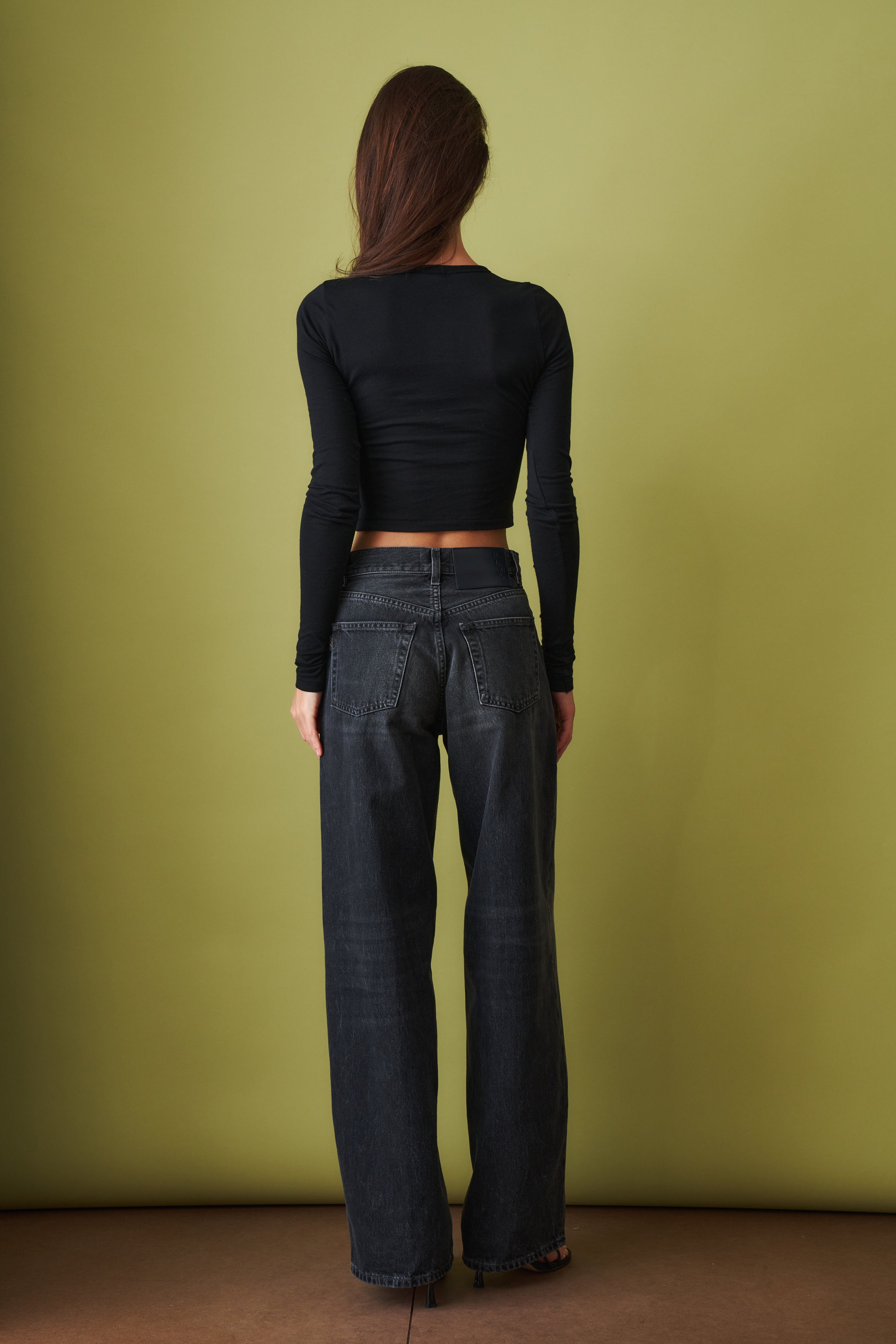 Long Sleeve Baby Tee Black - DÉSORDRE