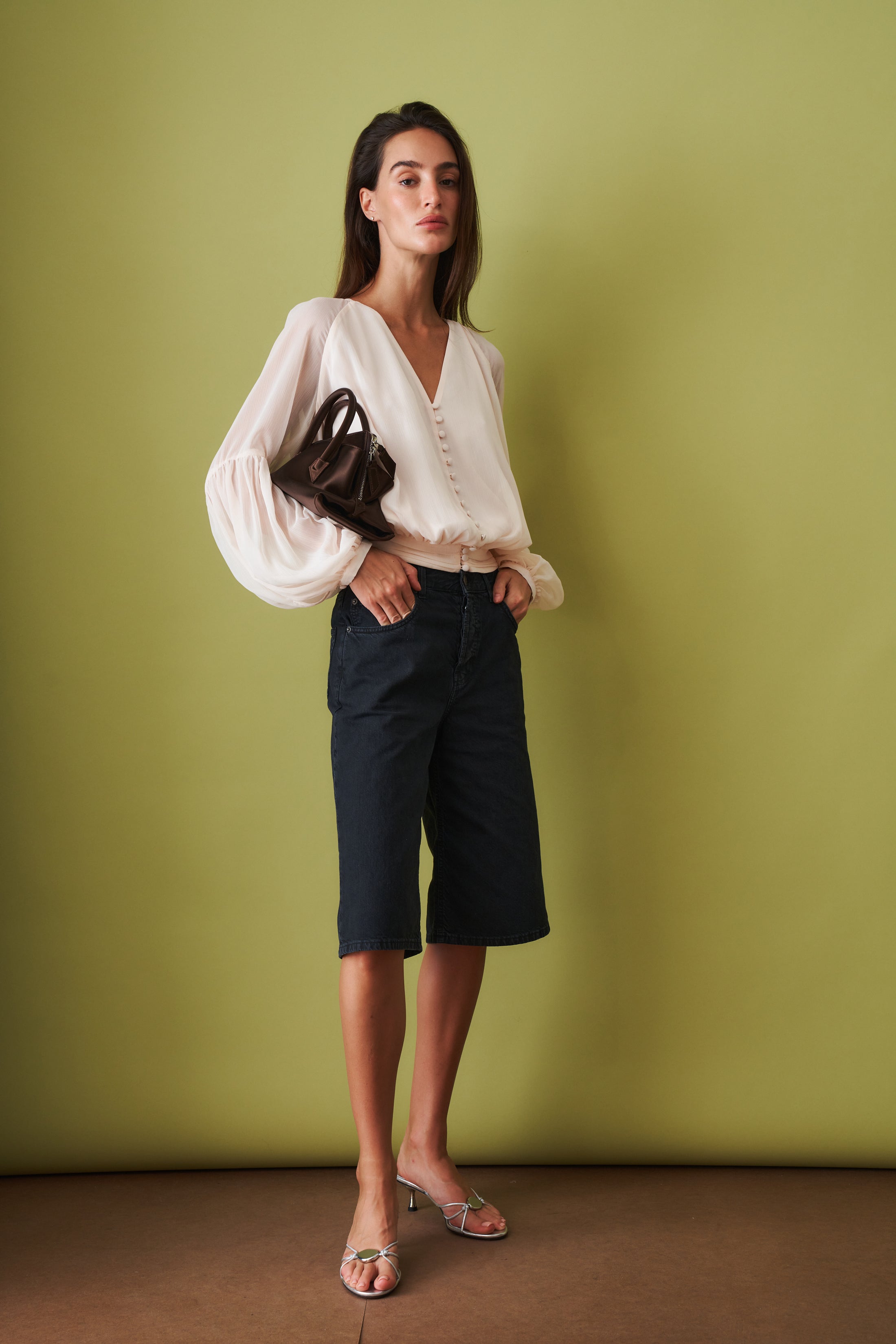 Chiffon V-neck Top - DÉSORDRE