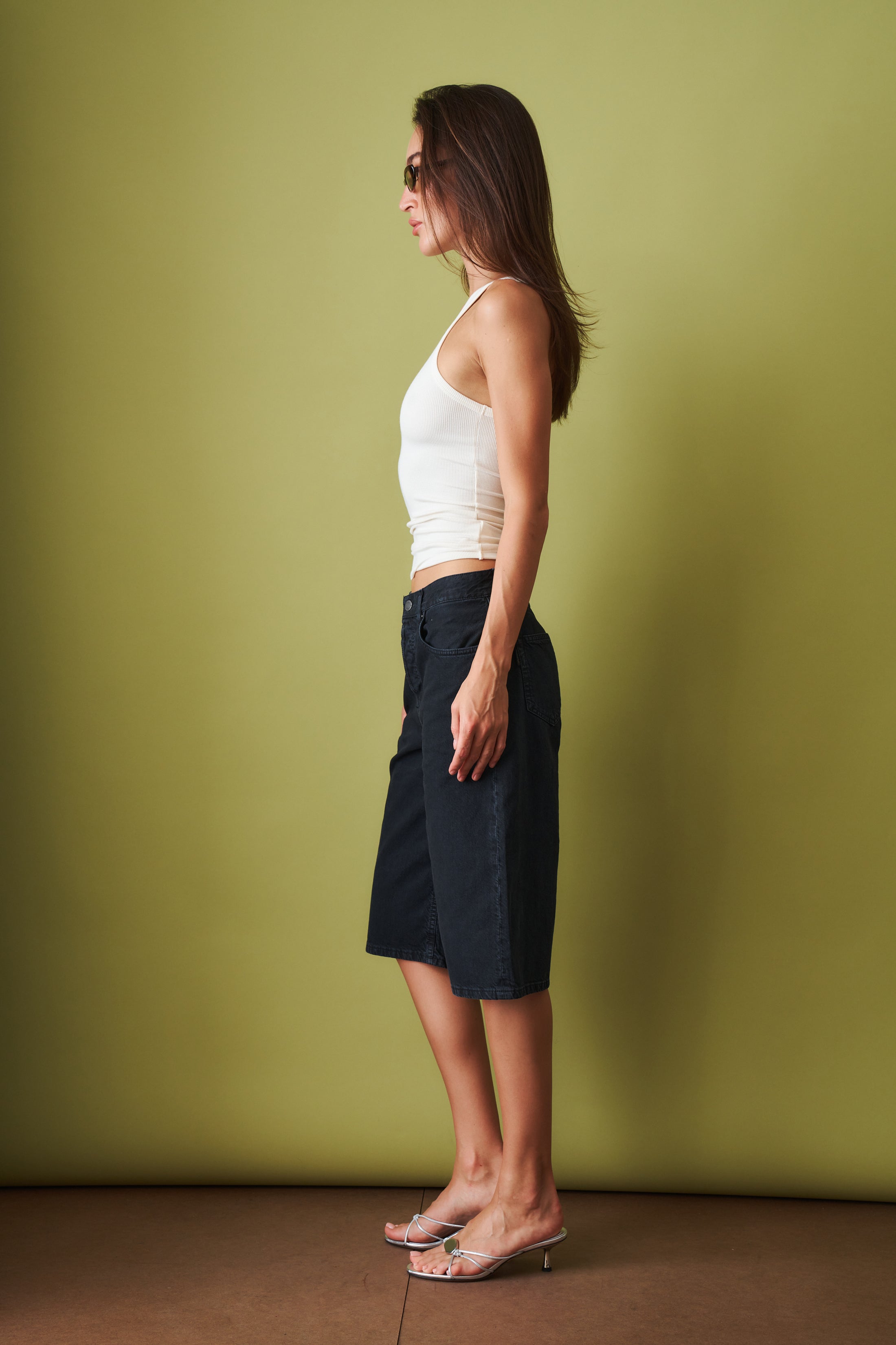 High Neck Fitted Tank Cream - DÉSORDRE