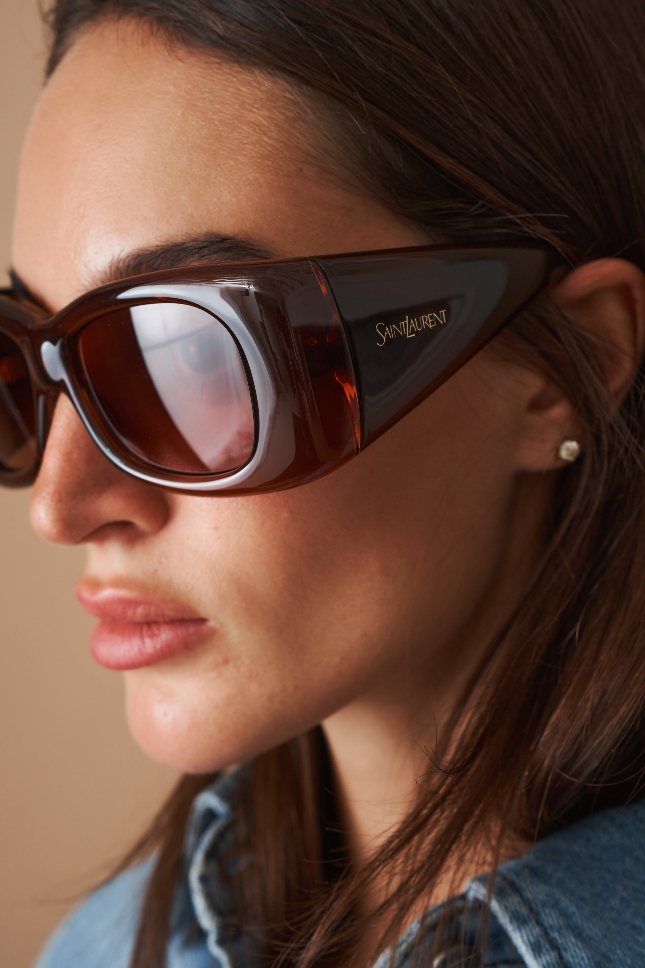 Rectangle Howl Transparent Cognac Sunglasses - DÉSORDRE