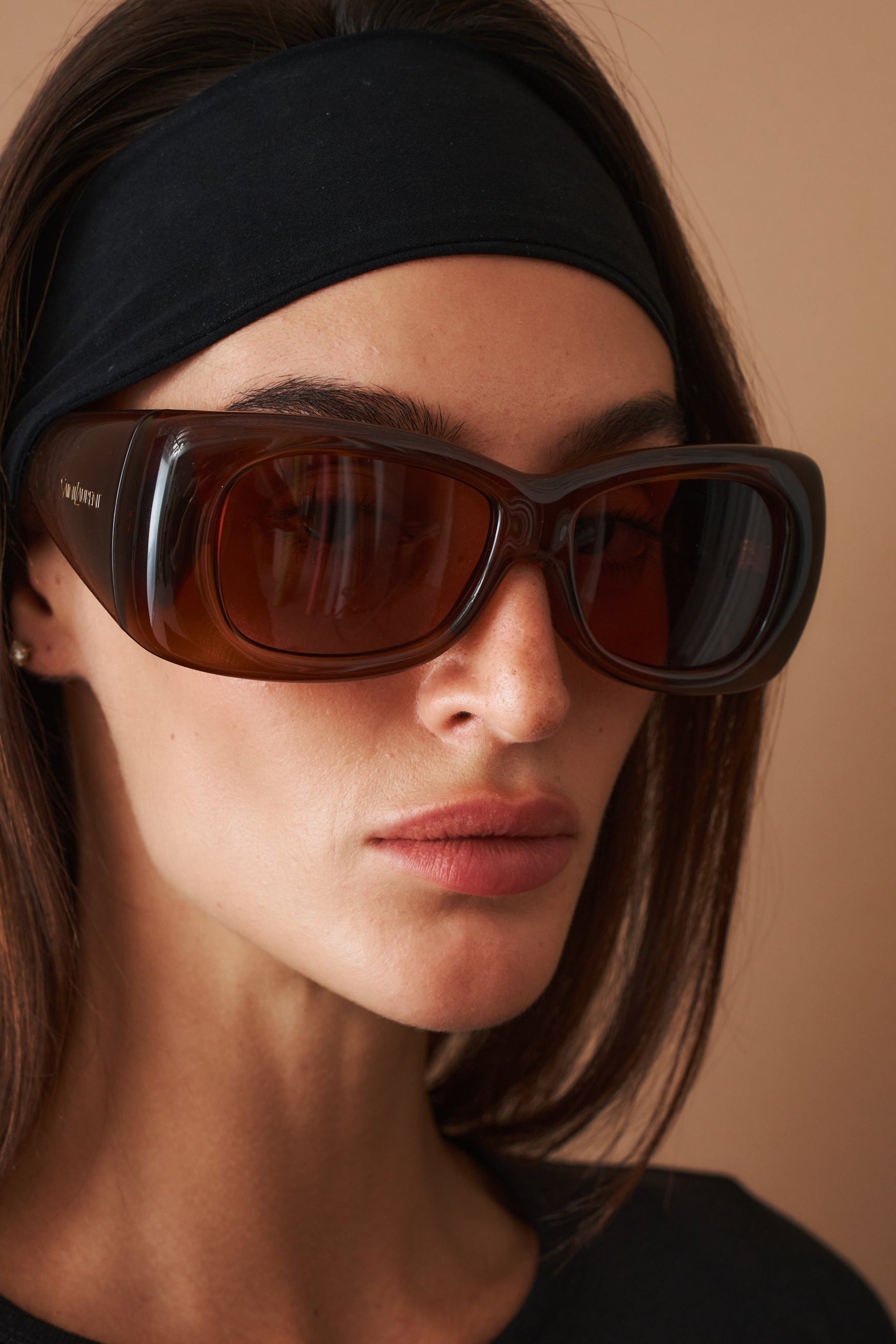 Rectangle Howl Transparent Cognac Sunglasses - DÉSORDRE