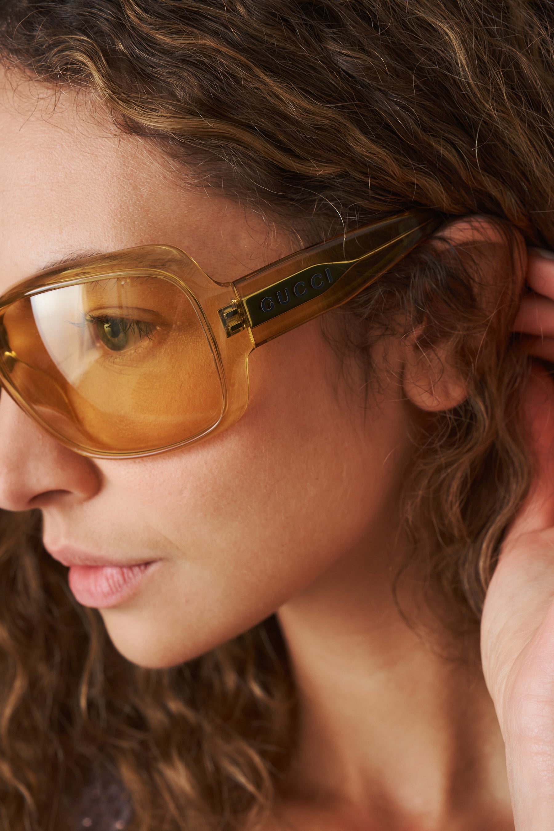 Yellow Geometric Sunglasses
