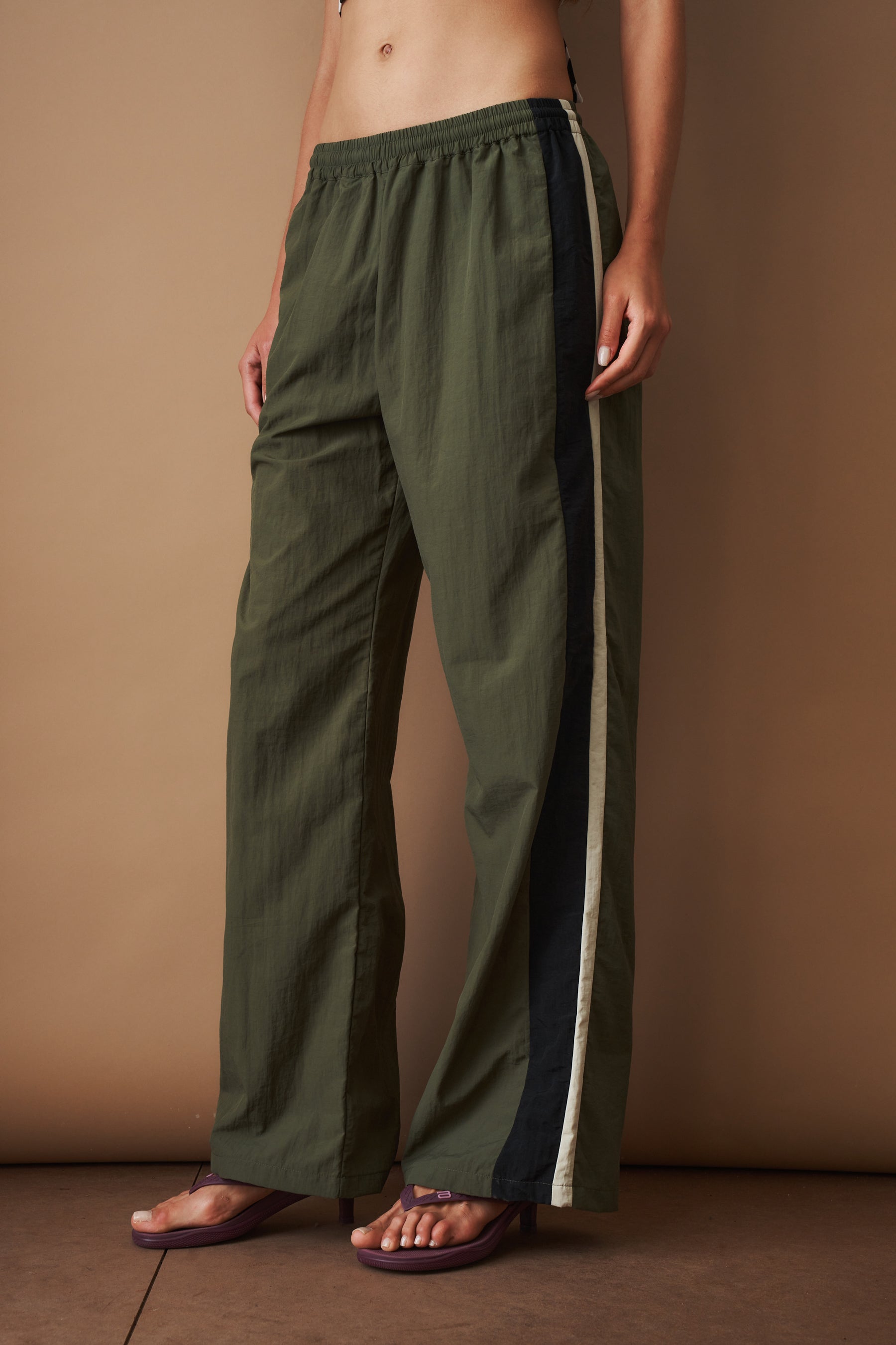 Multicolor Water Resistant Parachute Track Pants - DÉSORDRE