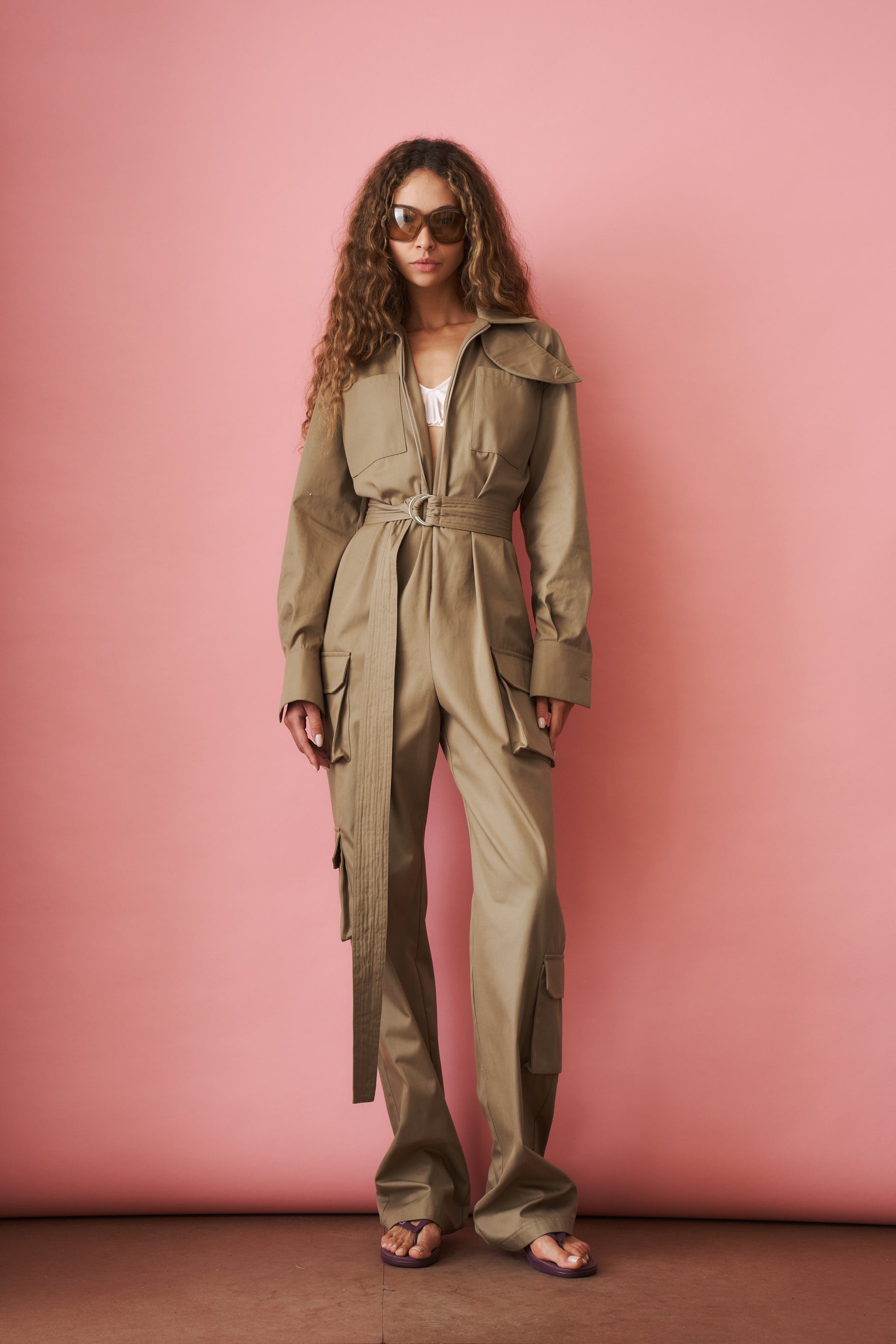 Recycled Cotton Cargo Jumpsuit - DÉSORDRE