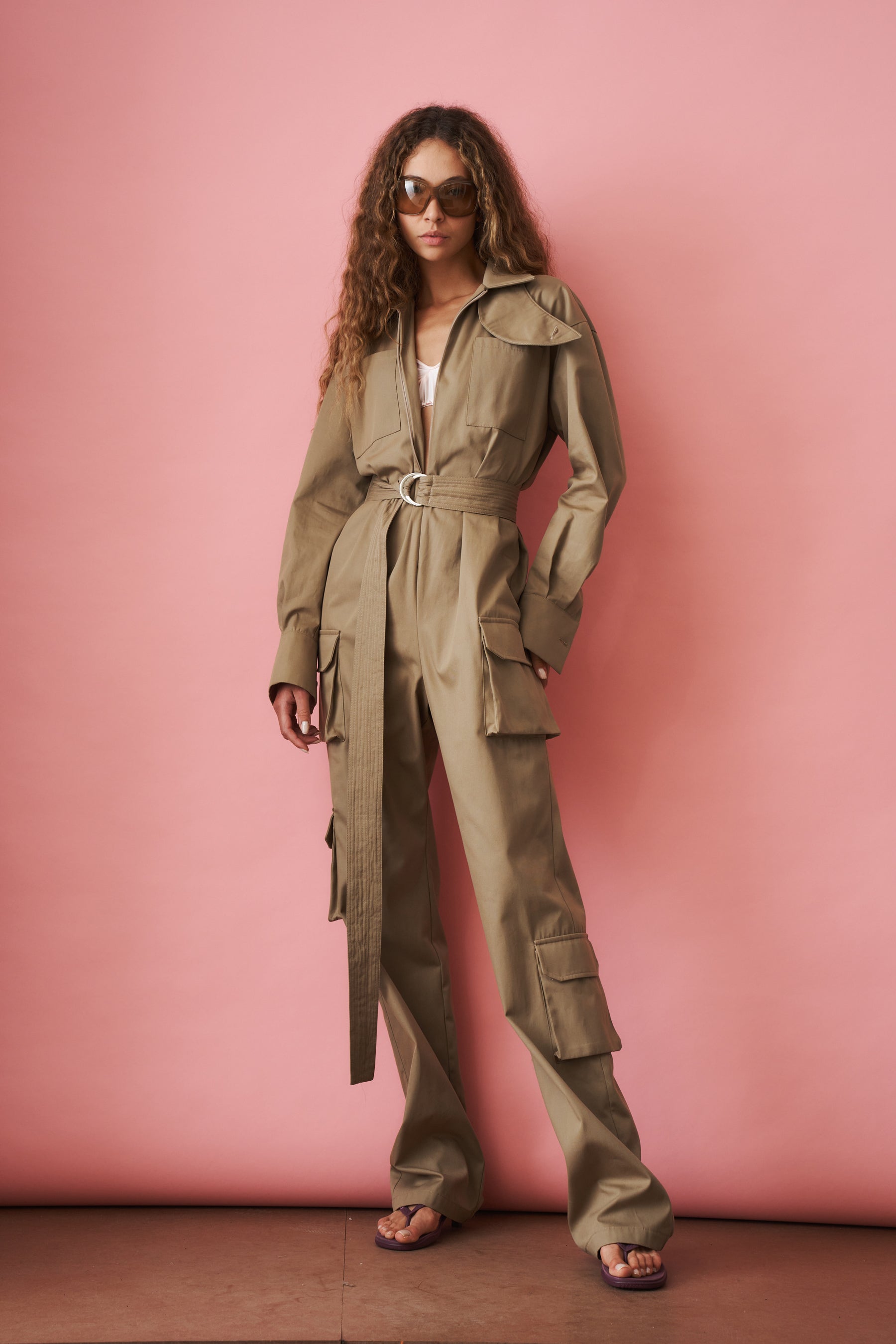 Recycled Cotton Cargo Jumpsuit - DÉSORDRE