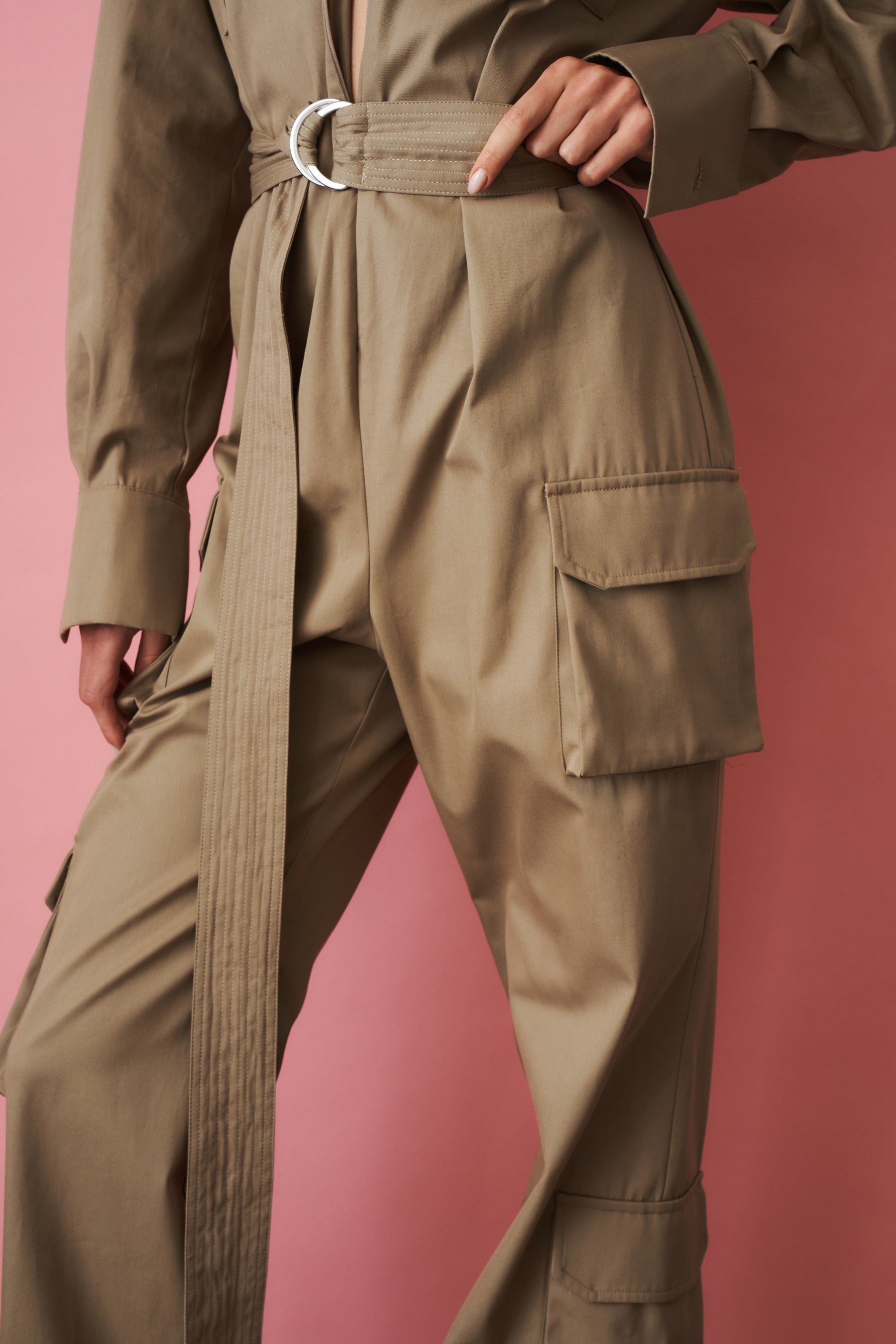 Recycled Cotton Cargo Jumpsuit - DÉSORDRE