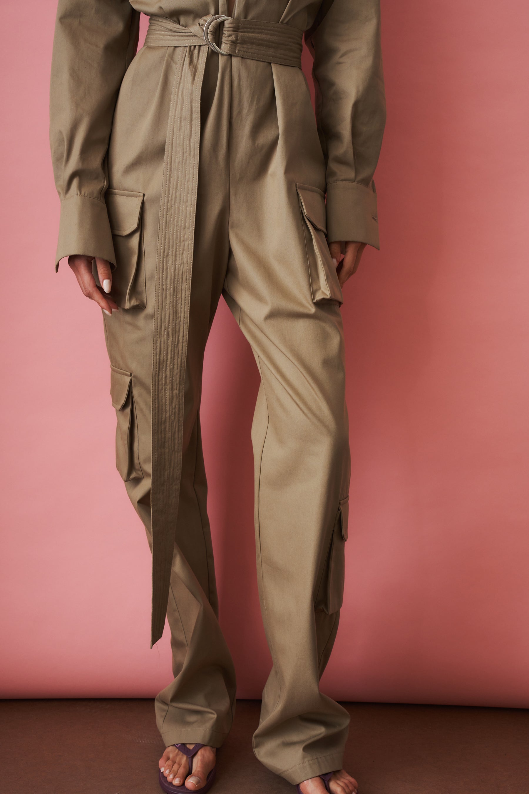 Recycled Cotton Cargo Jumpsuit - DÉSORDRE