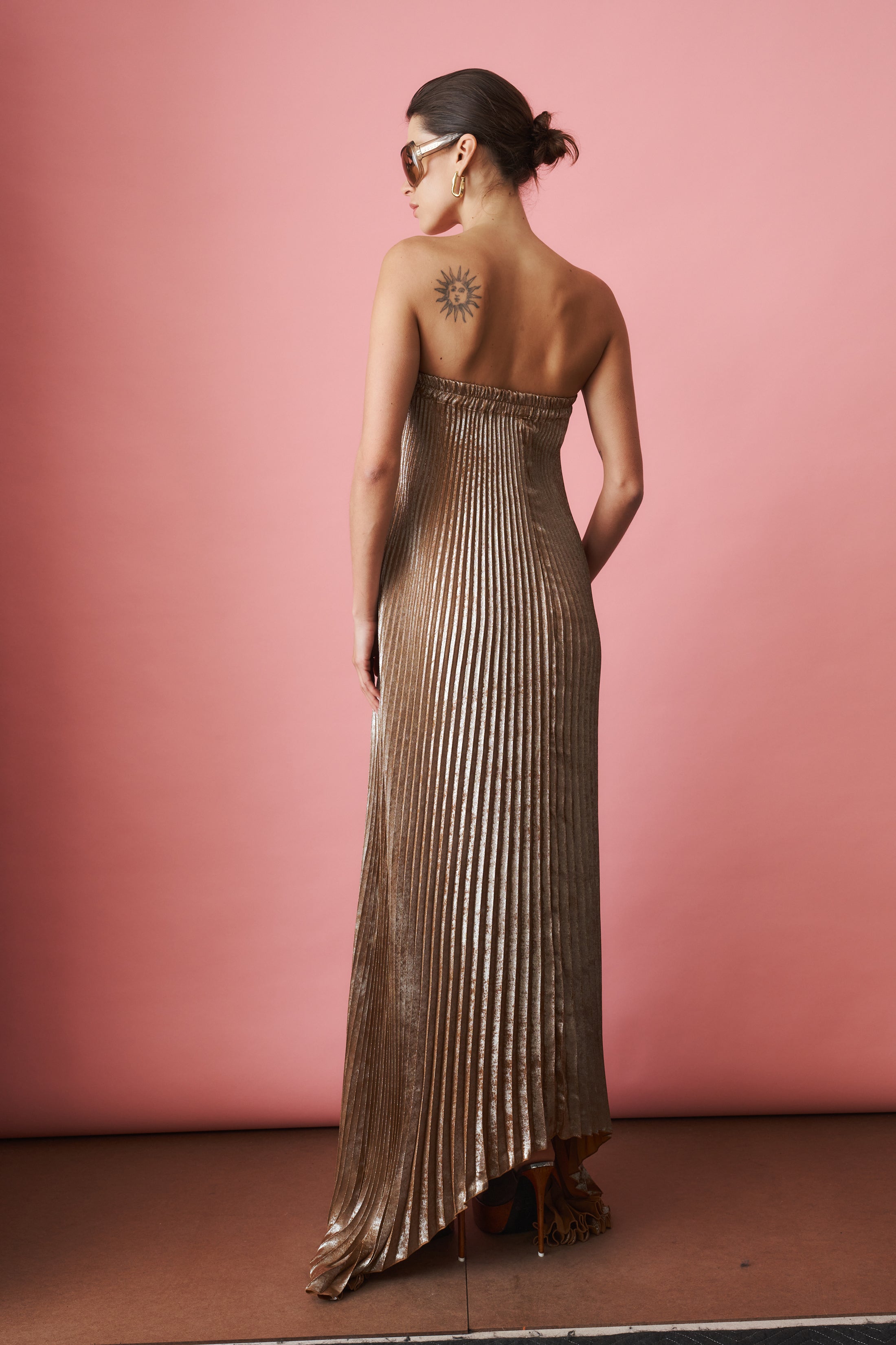 Bisous Suede Shimmer Gown - DÉSORDRE