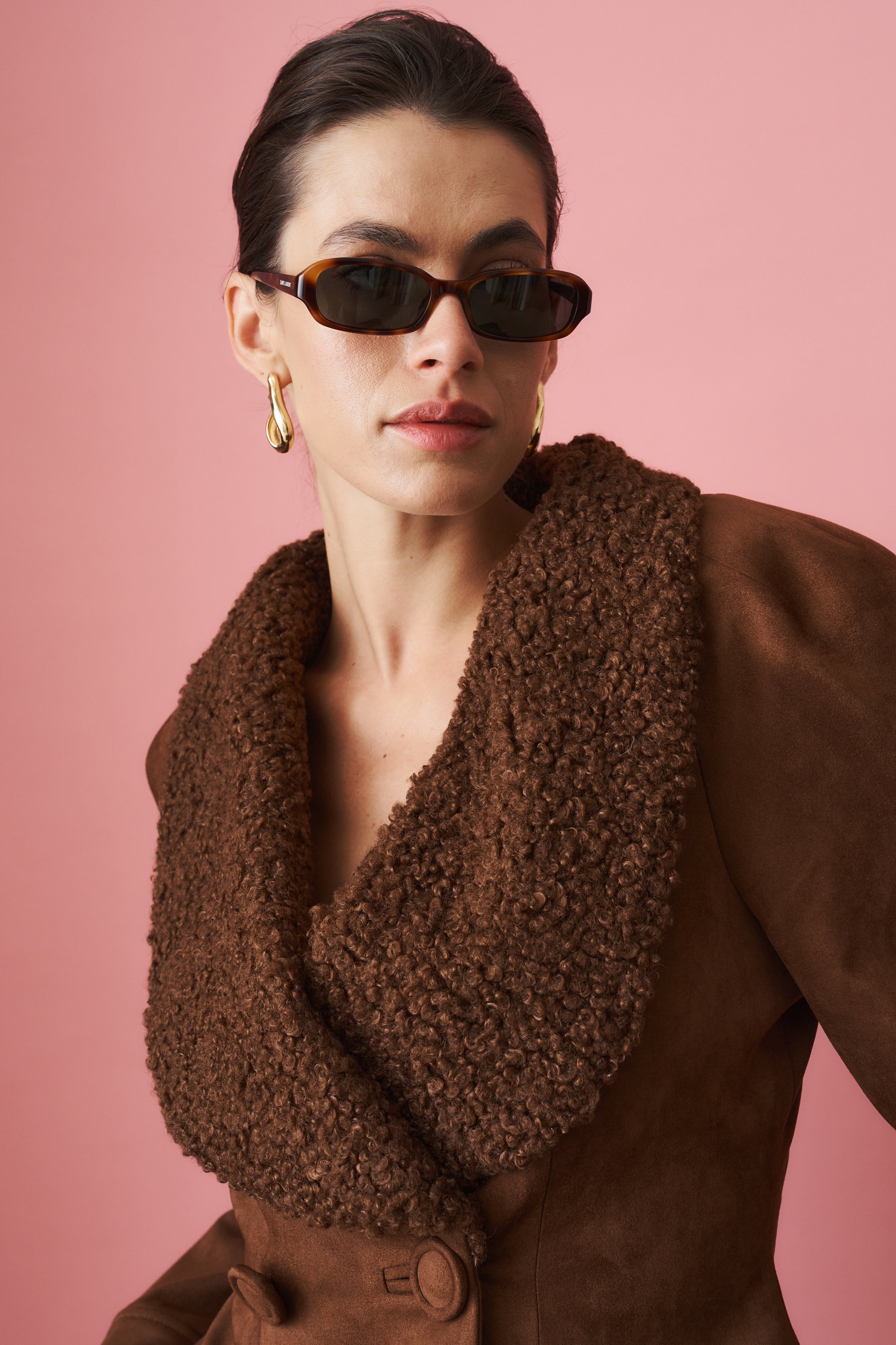 Celine Brown Eco Suede Coat - DÉSORDRE