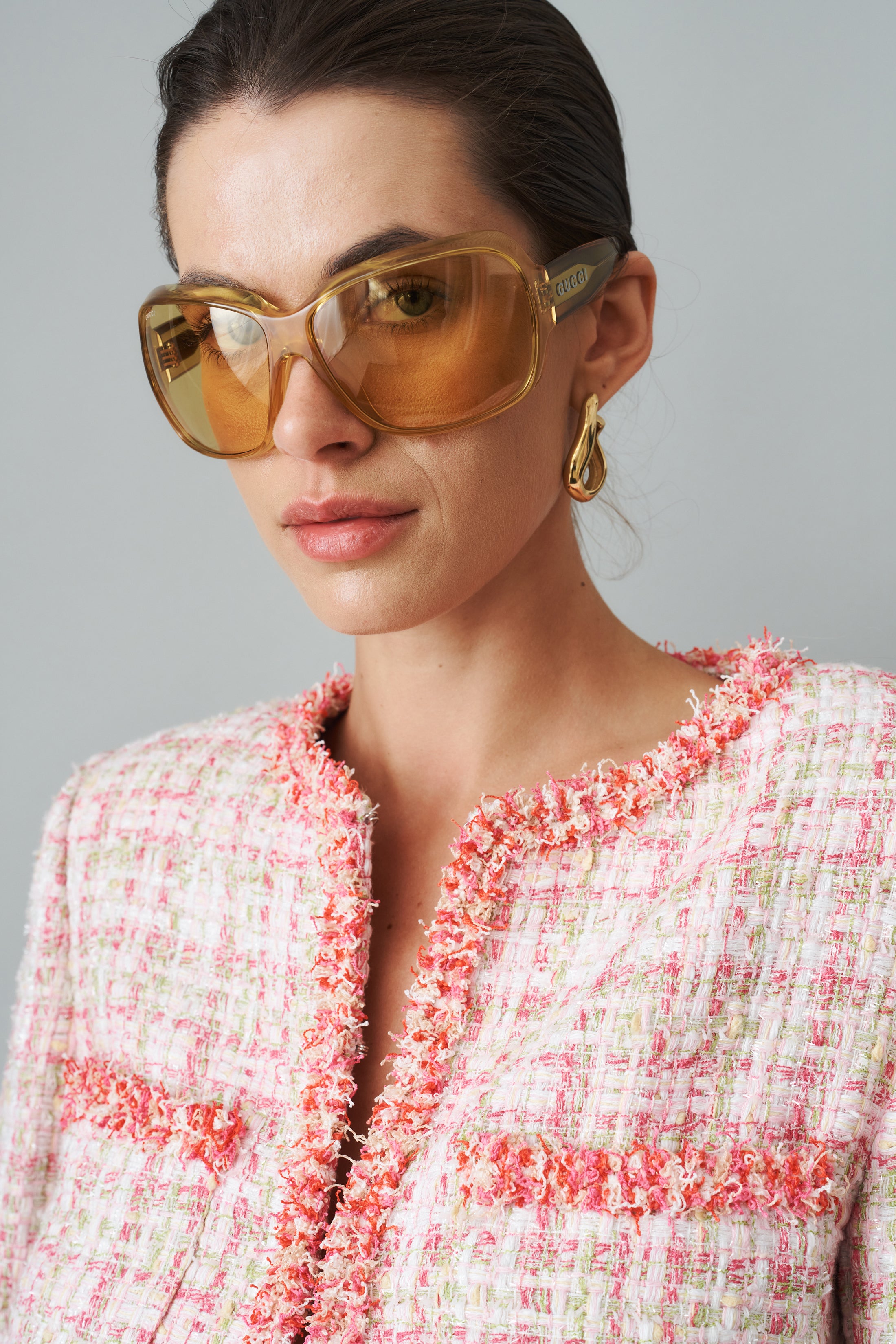 Bianca Metallic-Woven Fringe Pink Jacket - DÉSORDRE