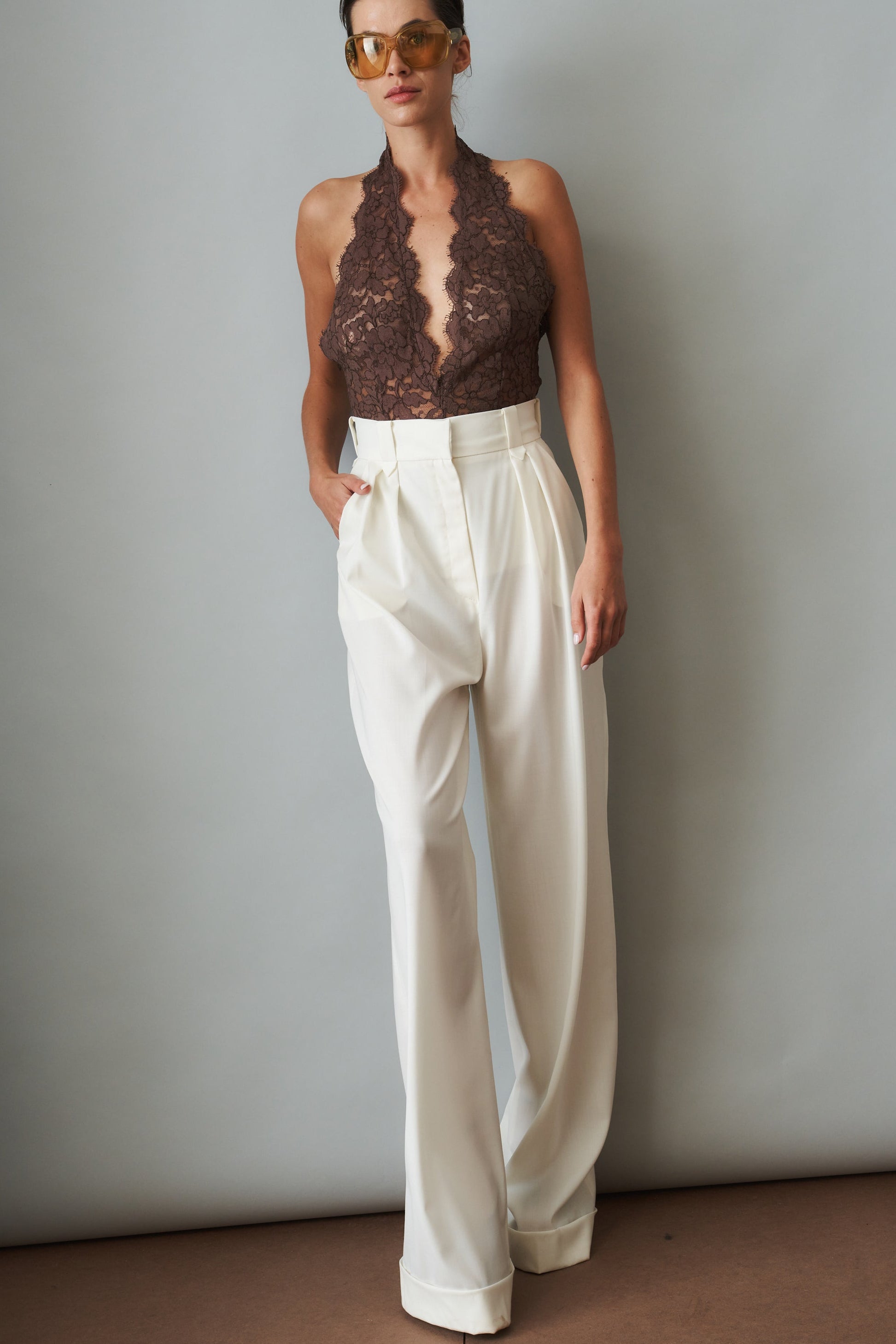 Eggshell Wool Pants - DÉSORDRE
