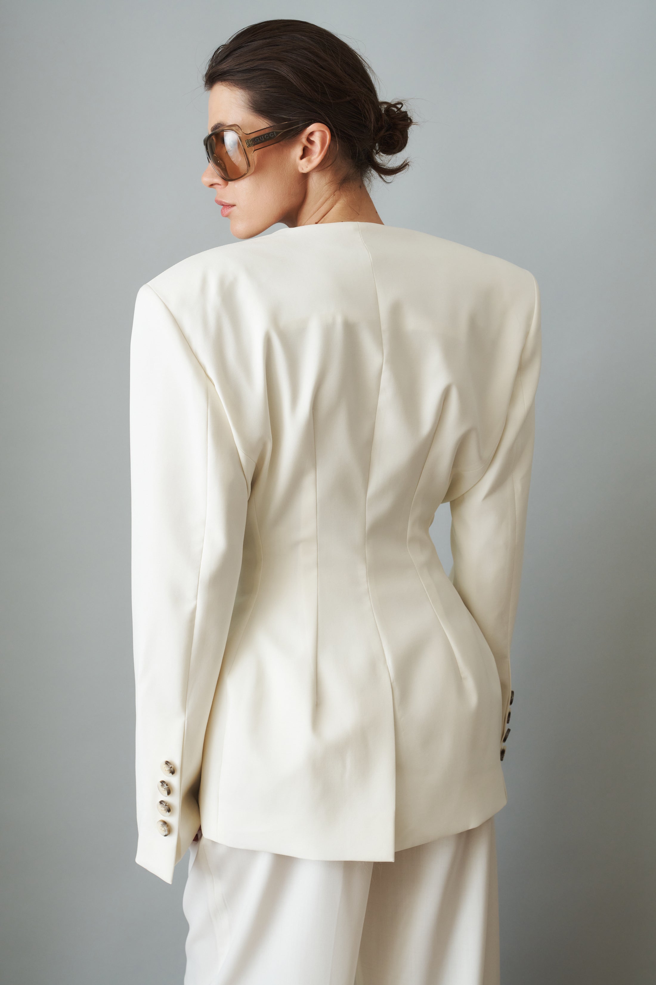 Structured Eggshell Wool Jacket - DÉSORDRE