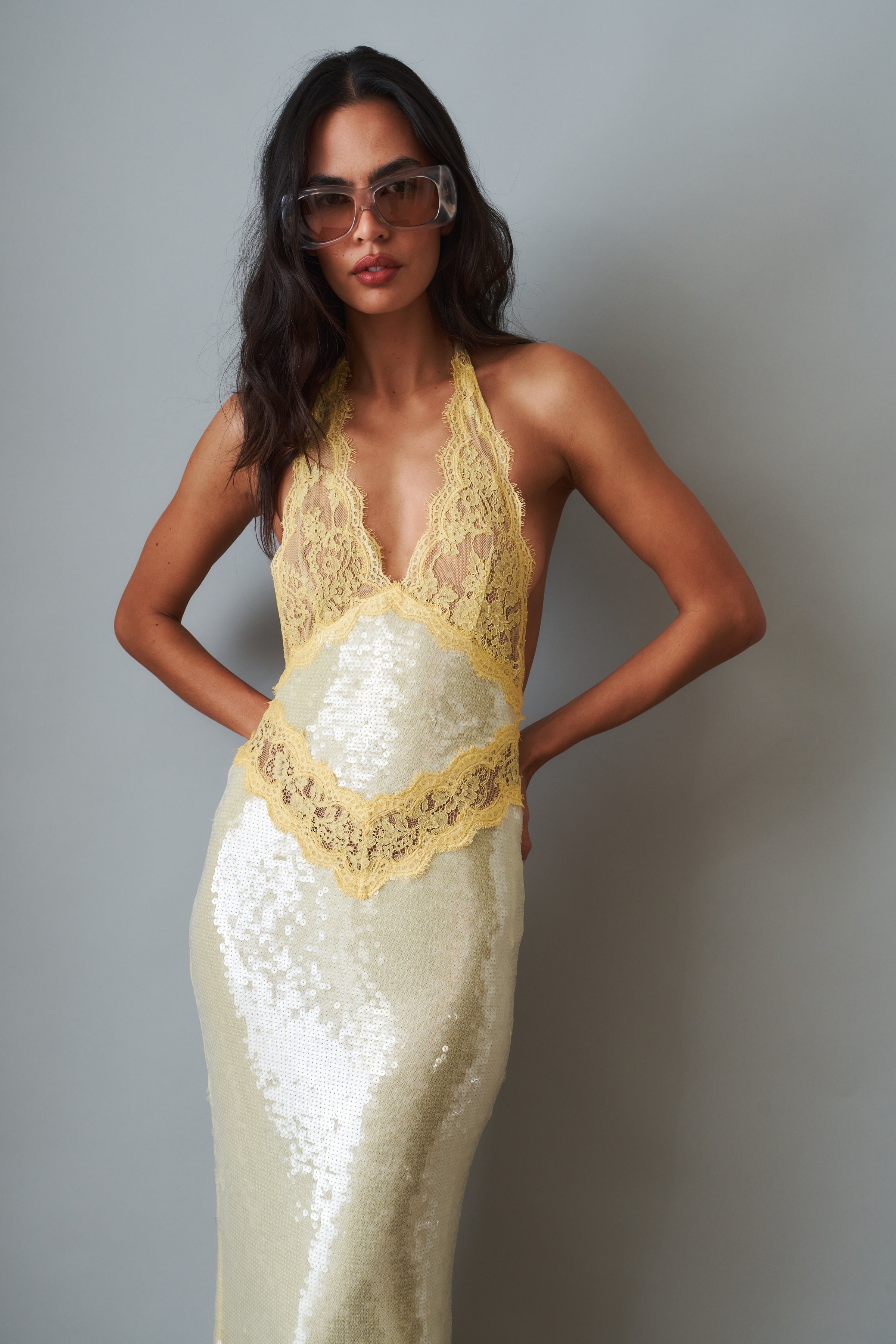 Vicky Sequin Lace Dress - DÉSORDRE