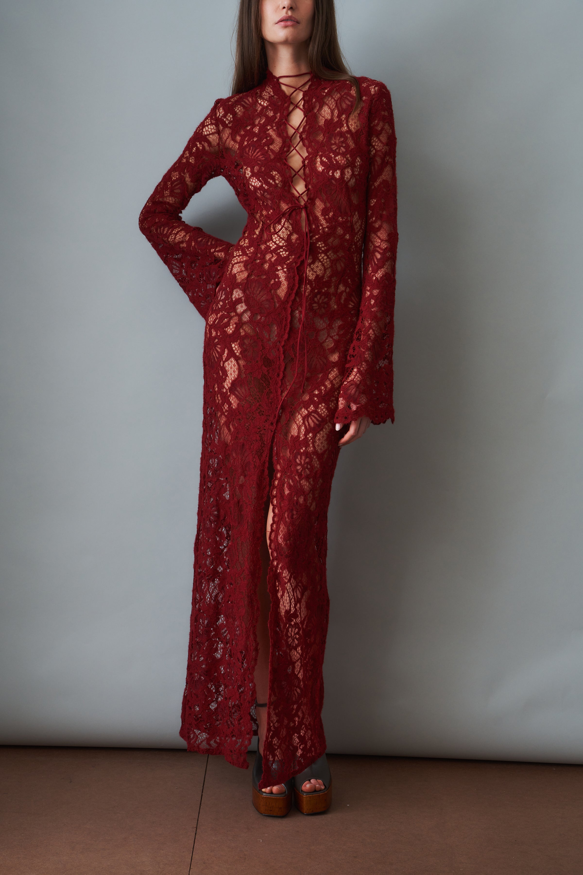 Sally Dress Burgundy - DÉSORDRE