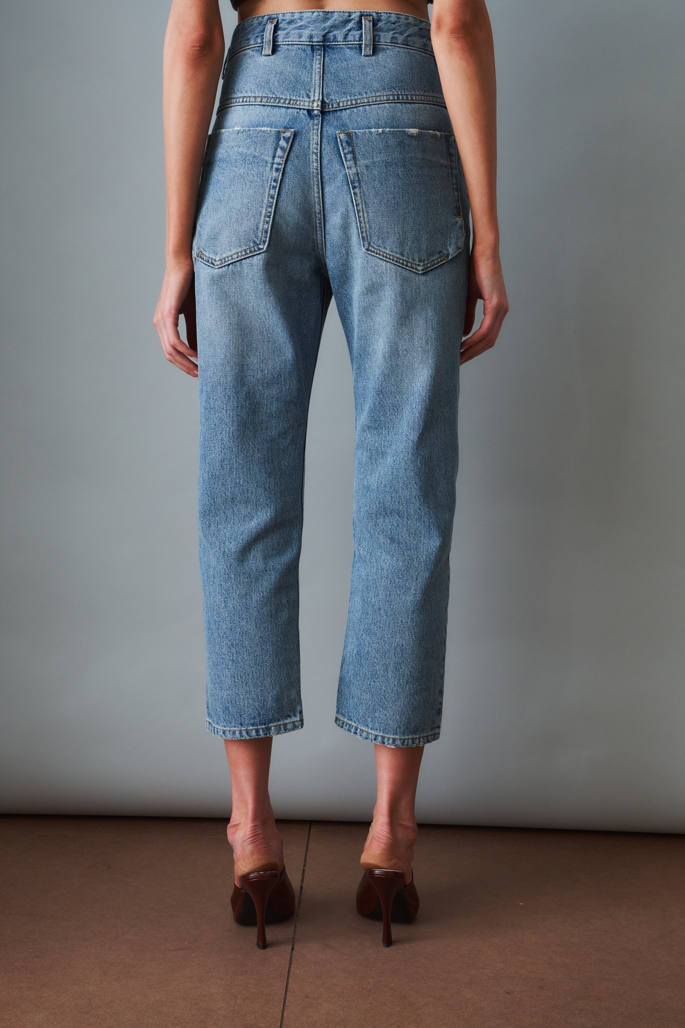 Line Work Cropped Jeans - DÉSORDRE