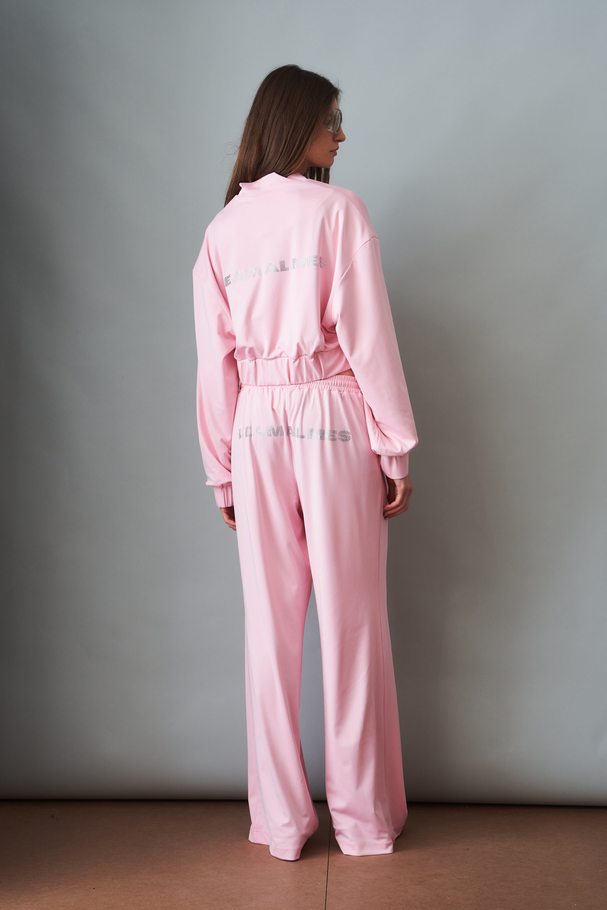 Pink Rhinestone Trackpants - DÉSORDRE