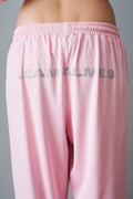 Pink Rhinestone Trackpants - DÉSORDRE