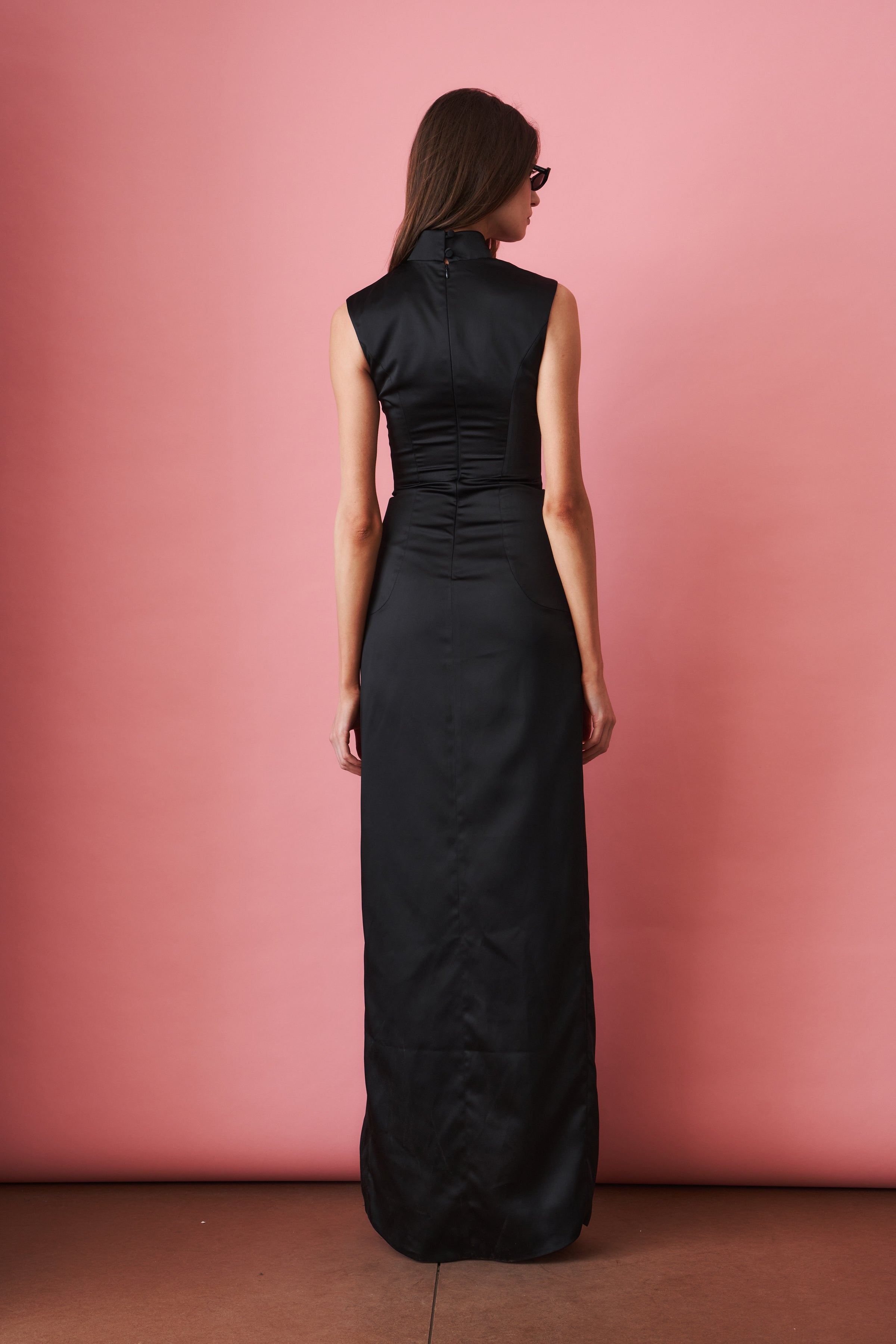 Black Maxi Dress With Split - DÉSORDRE