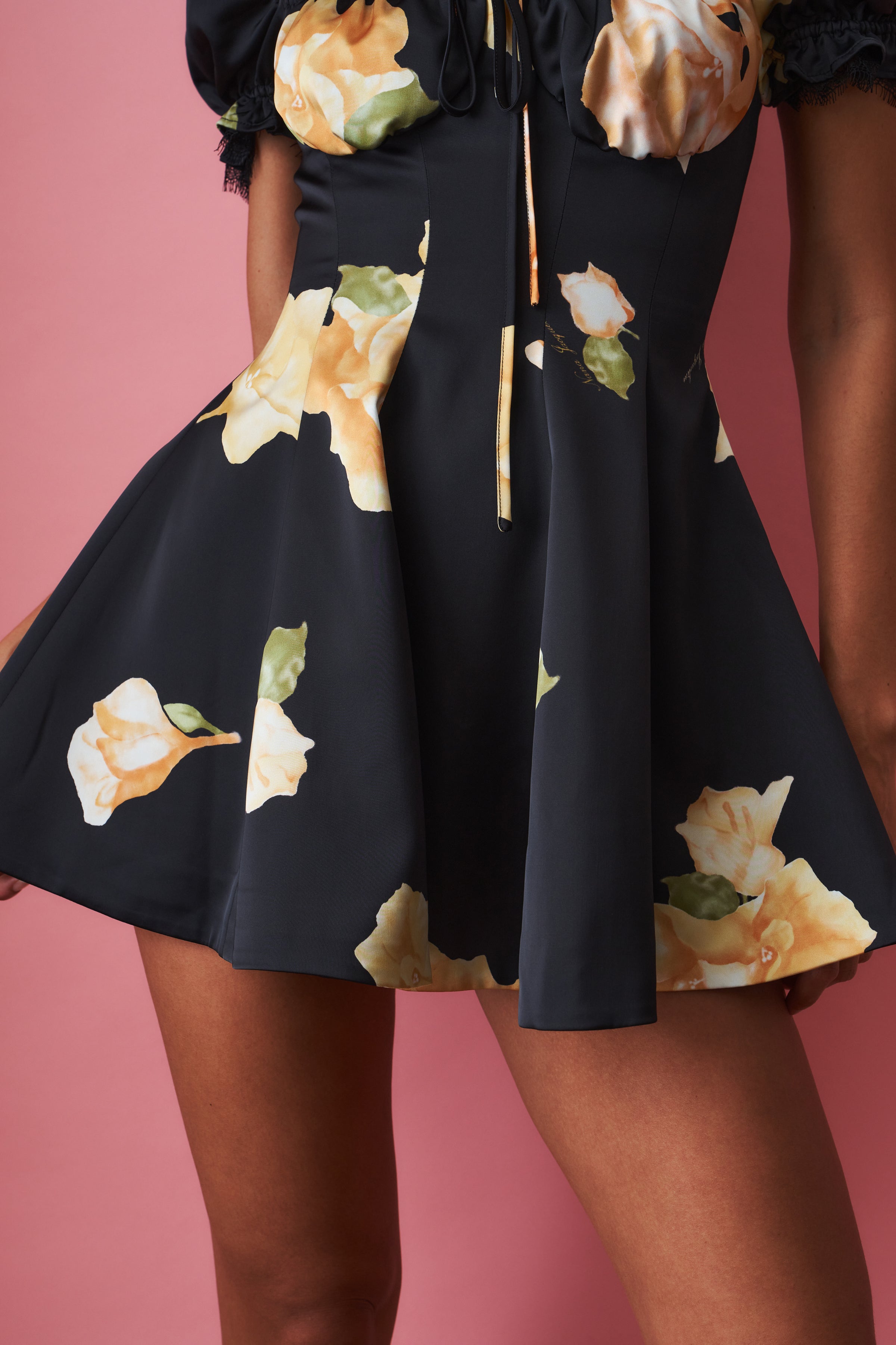 Alira Puff Sleeve Floral Dress - DÉSORDRE