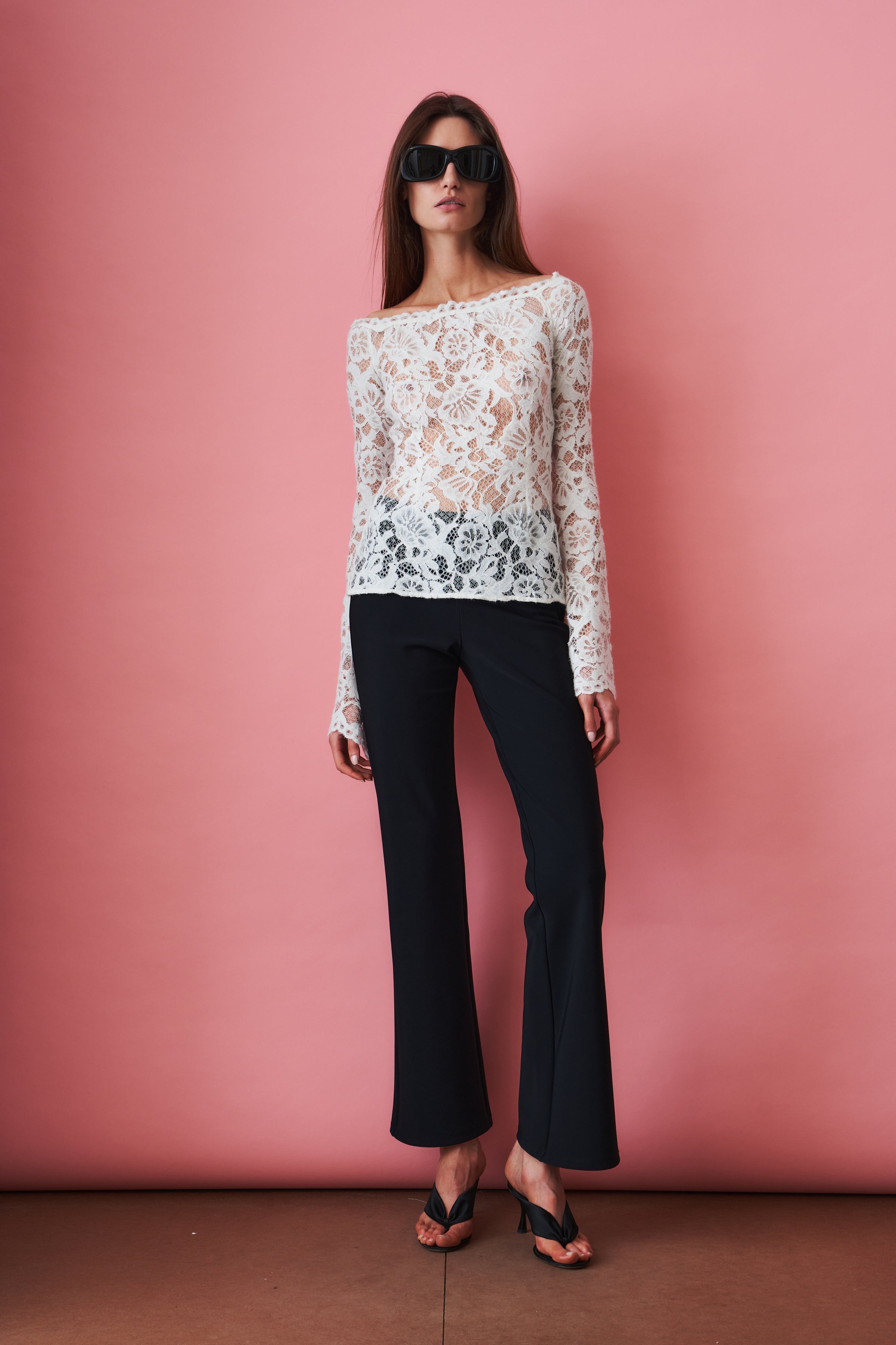 Nomi Lace Blouse White - DÉSORDRE