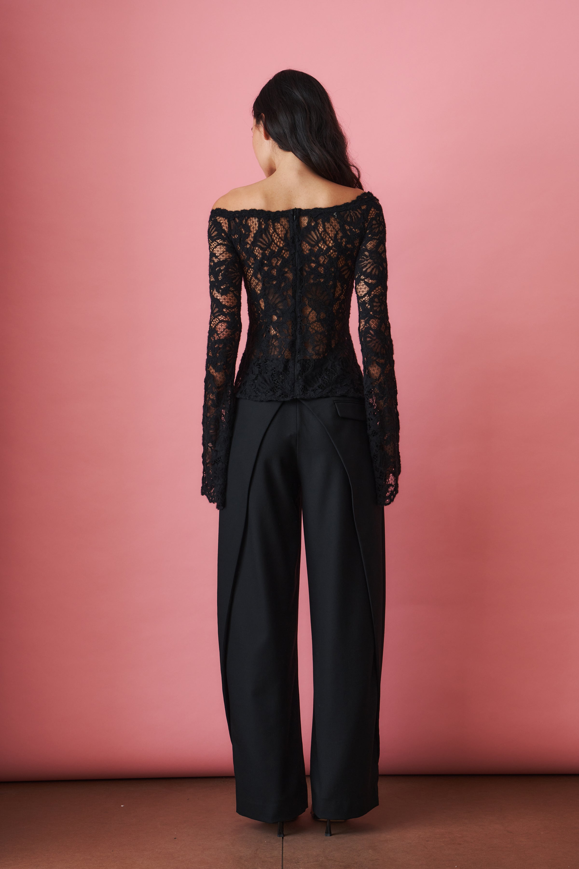 Nomi Lace Blouse Black - DÉSORDRE