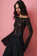 Nomi Lace Blouse Black - DÉSORDRE