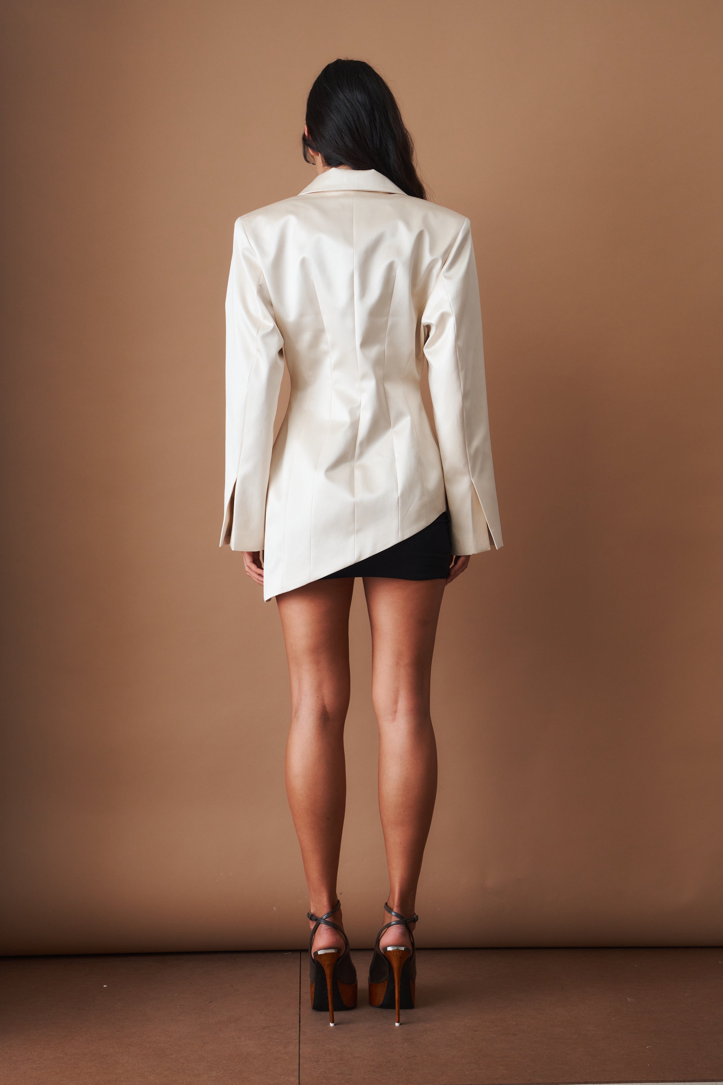Asymmetric Silk Blazer - DÉSORDRE