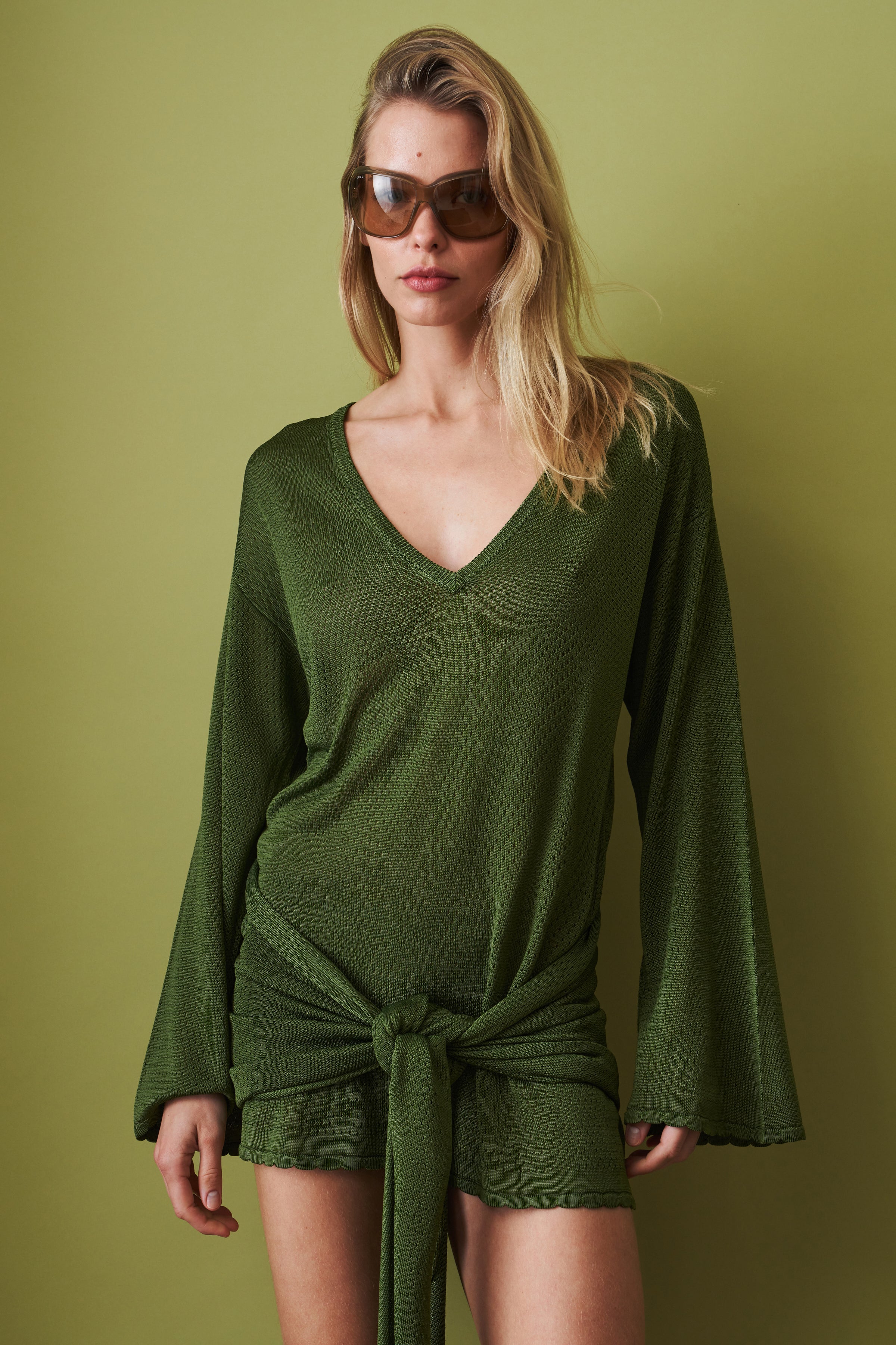 Dark Green Mini Dress - DÉSORDRE